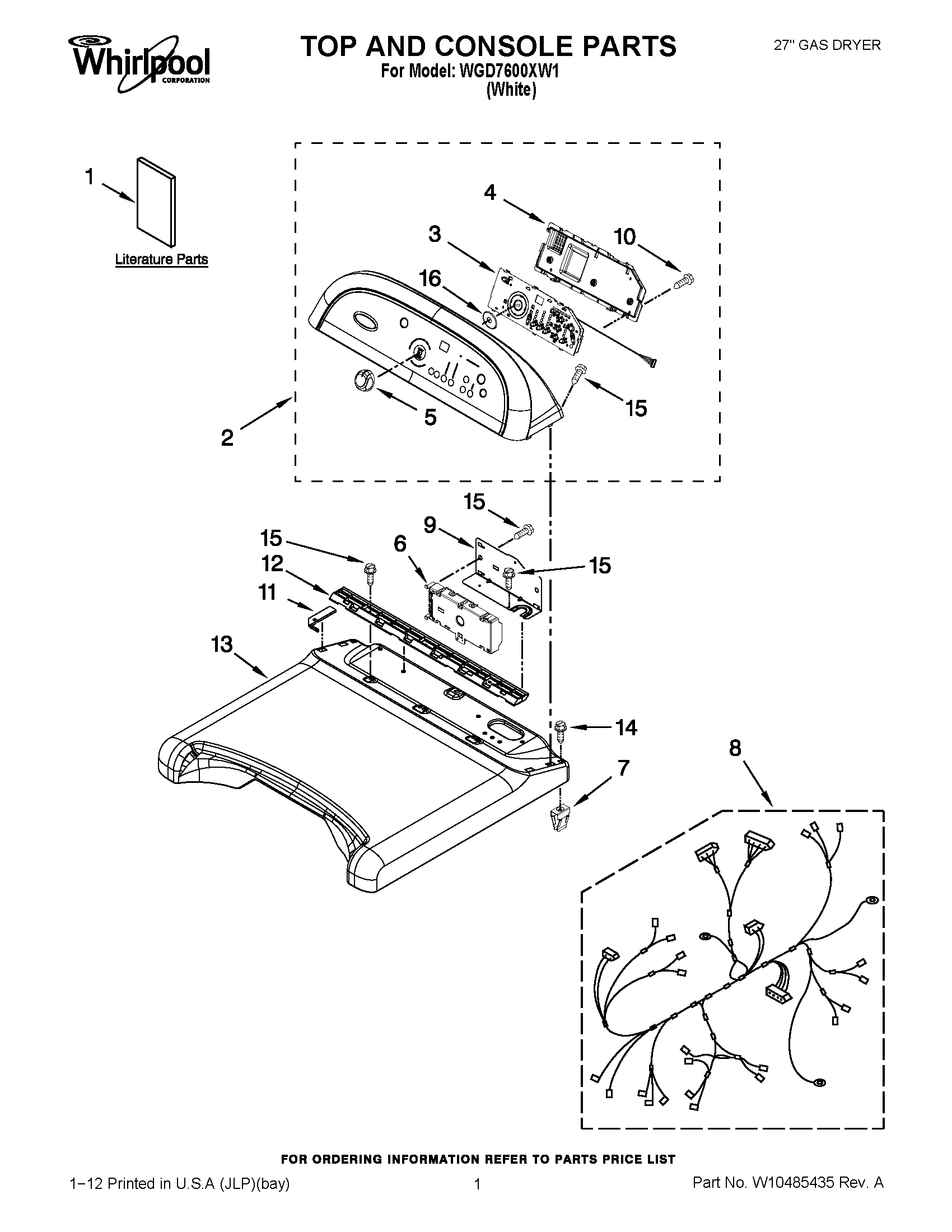01 - TOP AND CONSOLE PARTS