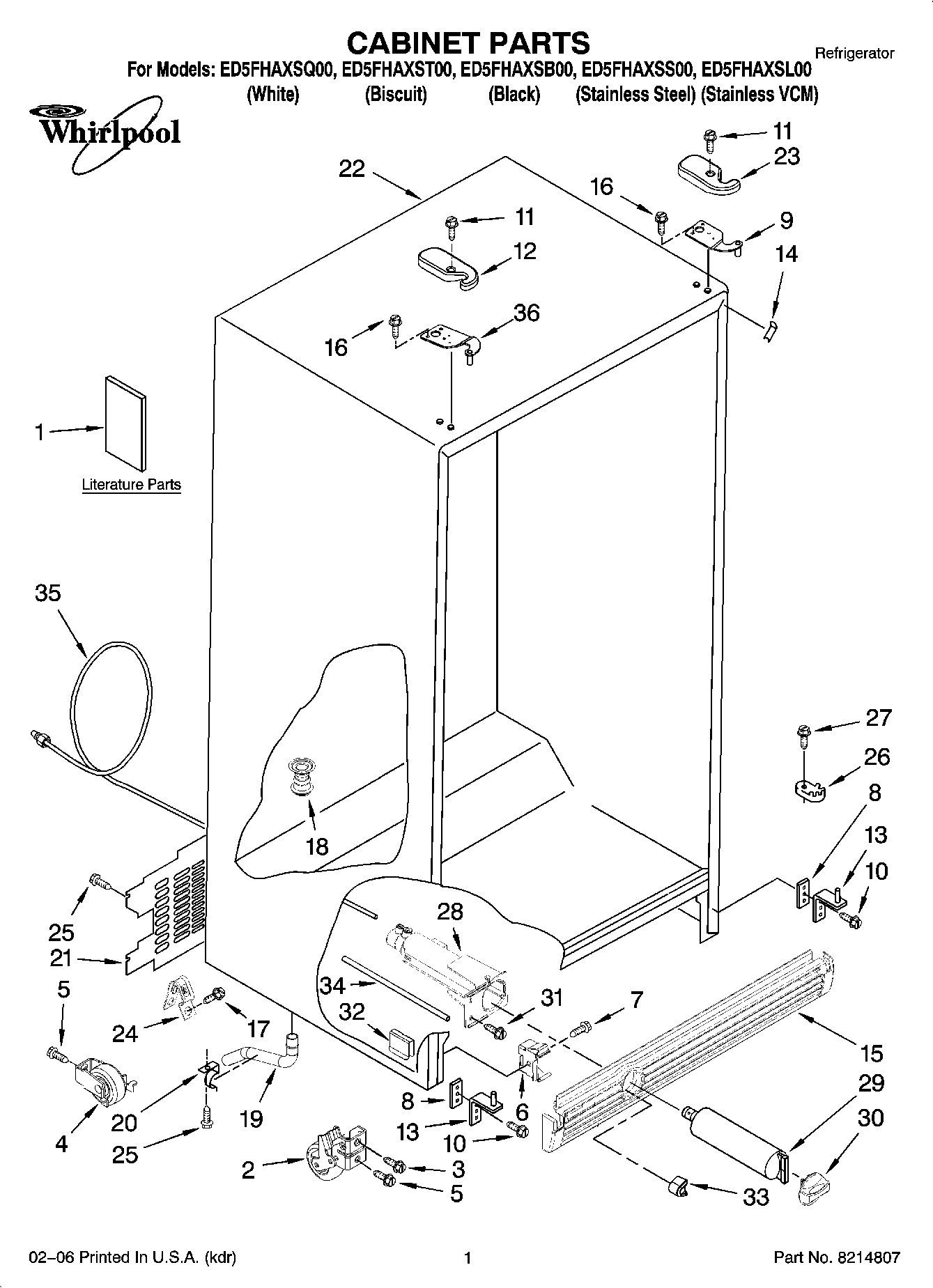 01 - CABINET PARTS