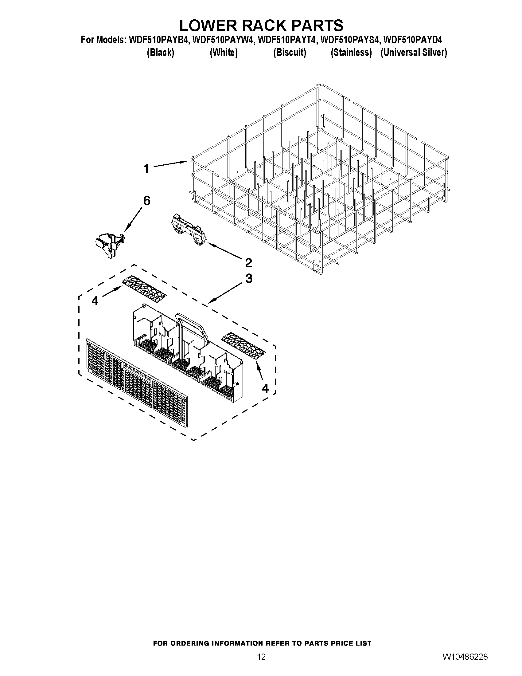 10 - LOWER RACK PARTS
