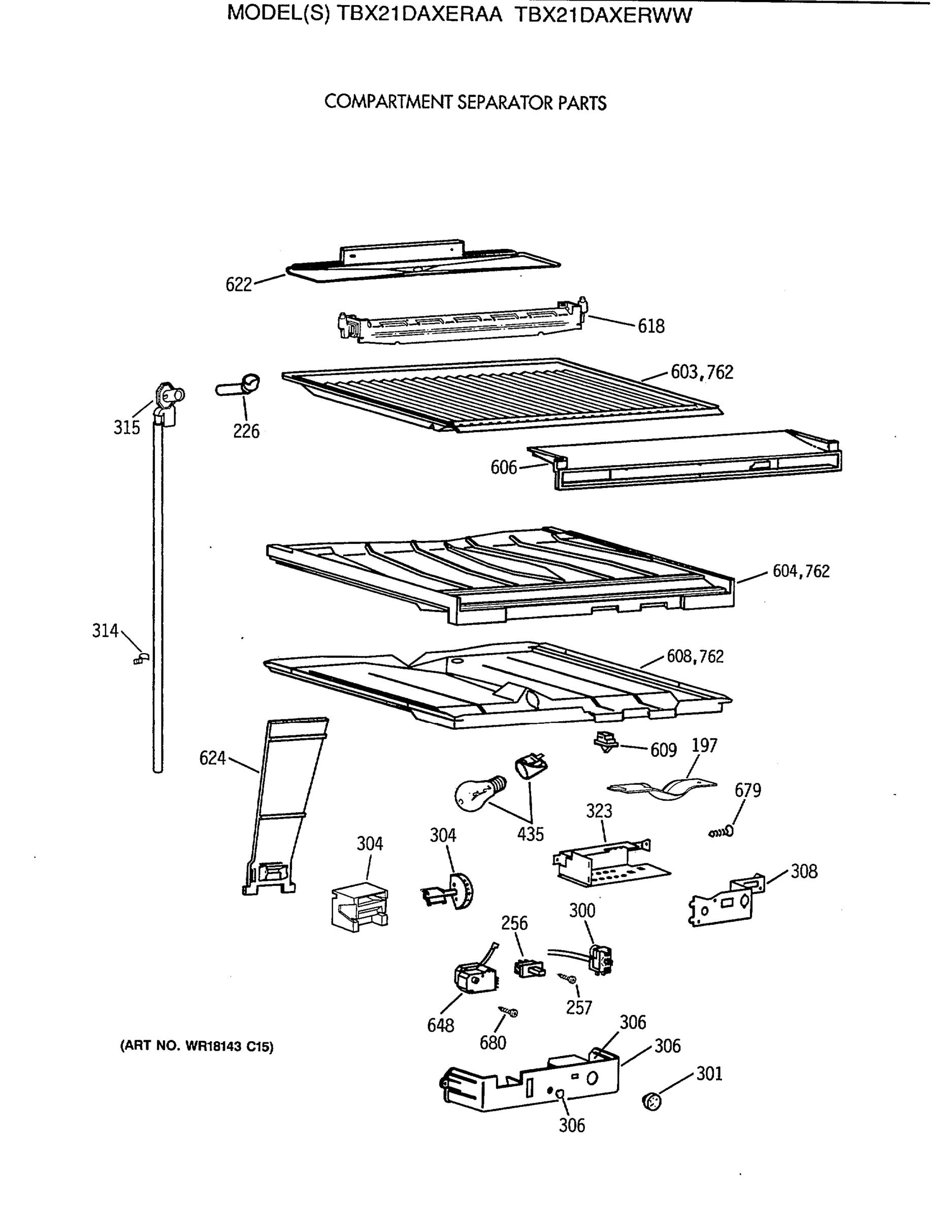COMPARTMENT SEPARATOR PARTS