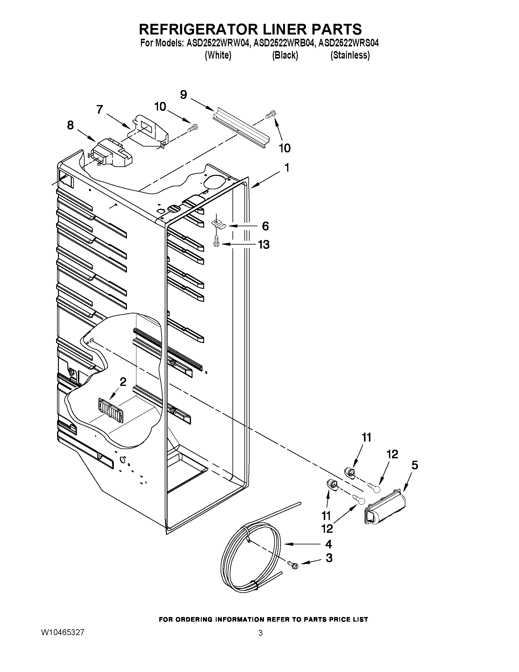 02 - REFRIGERATOR LINER PARTS