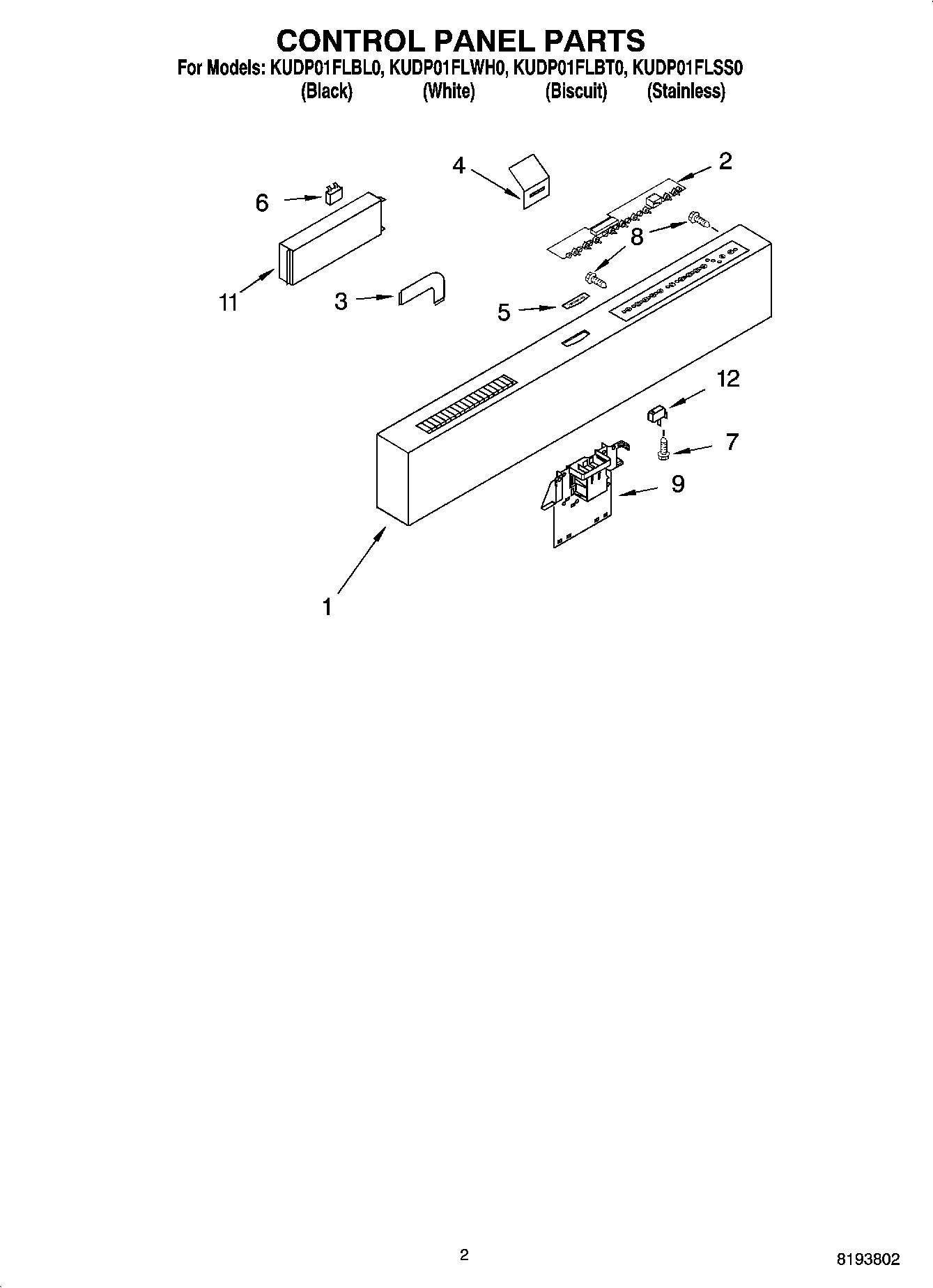 02 - CONTROL PANEL PARTS