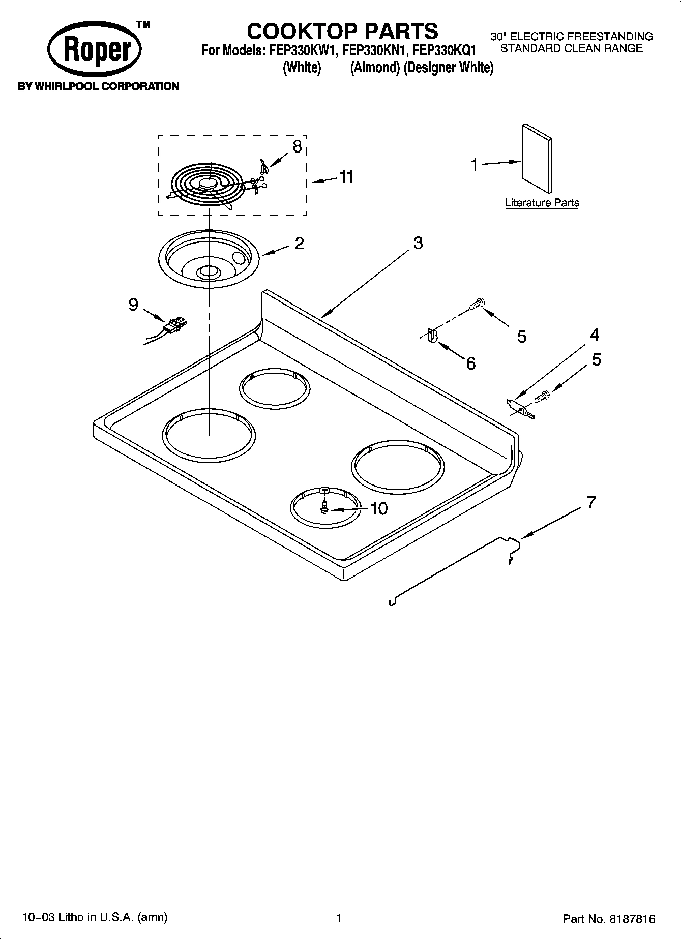 01 - COOKTOP PARTS