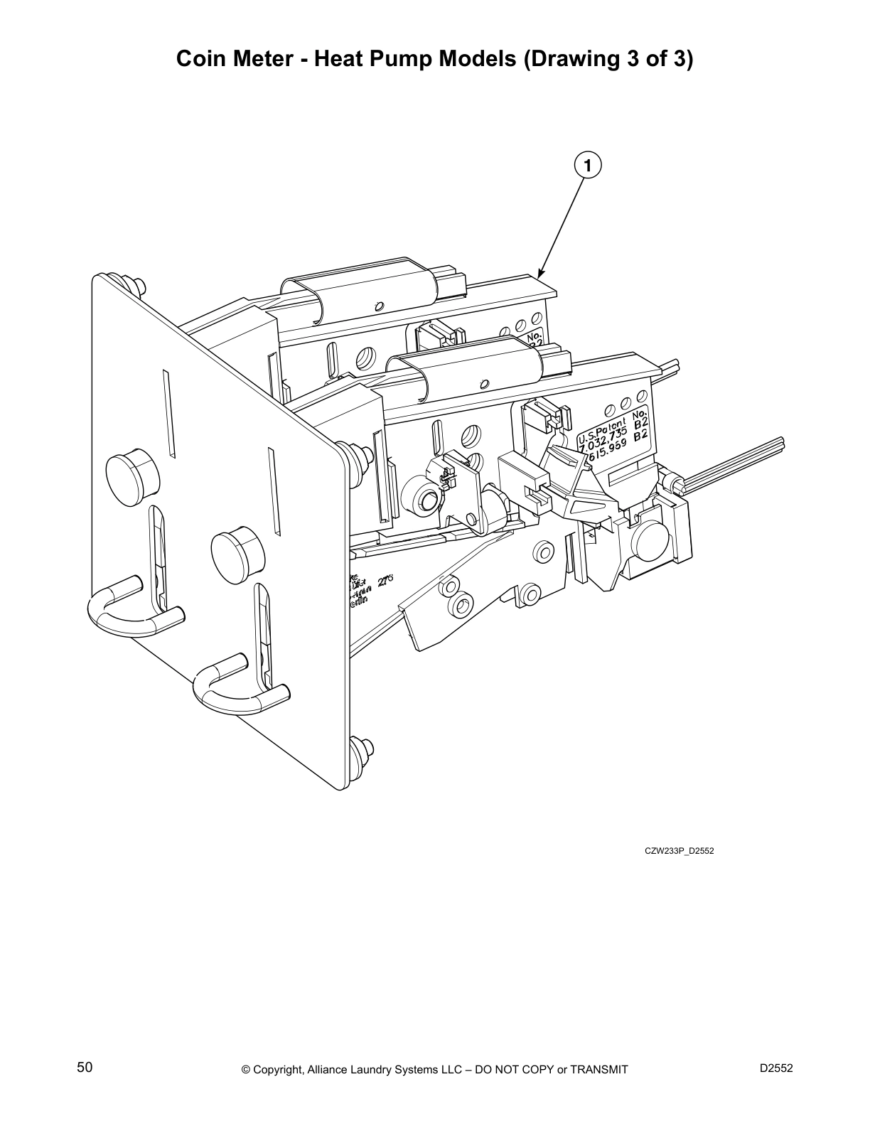 Coin Meter - Heat Pump Models (Drawing 3 of 3)