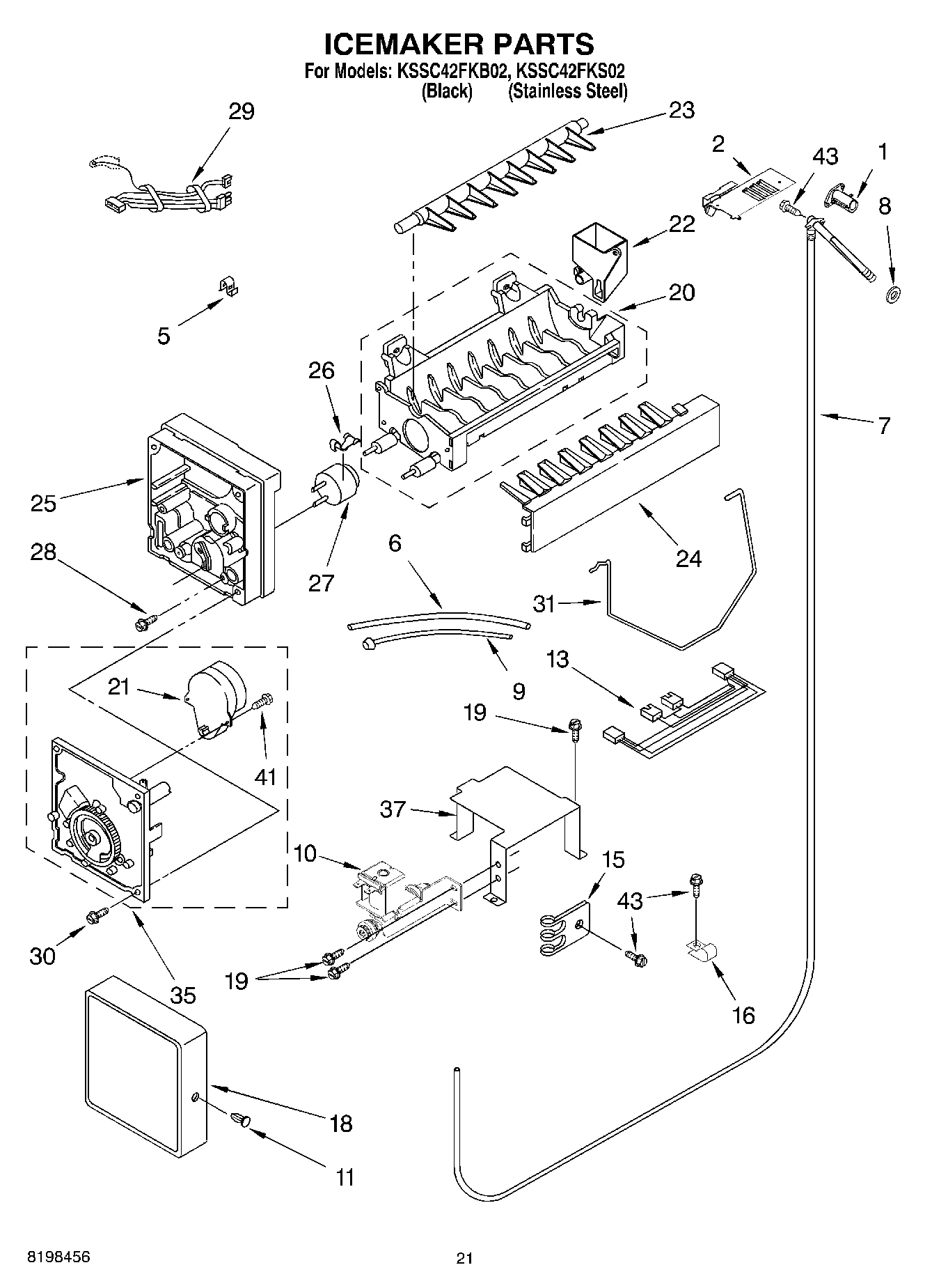 13 - ICEMAKER PARTS