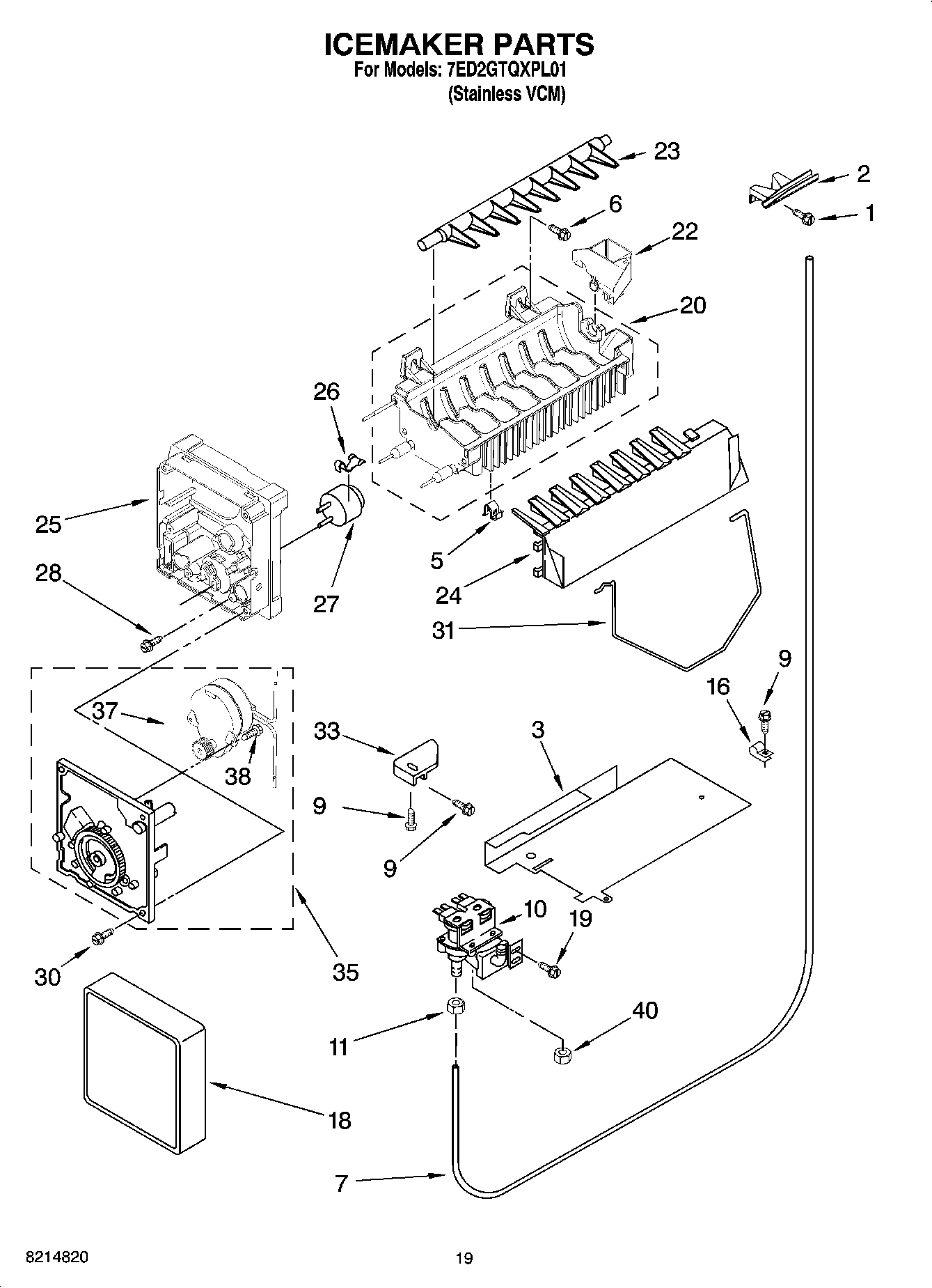 12 - ICEMAKER PARTS, OPTIONAL PARTS (NOT INCLUDED)