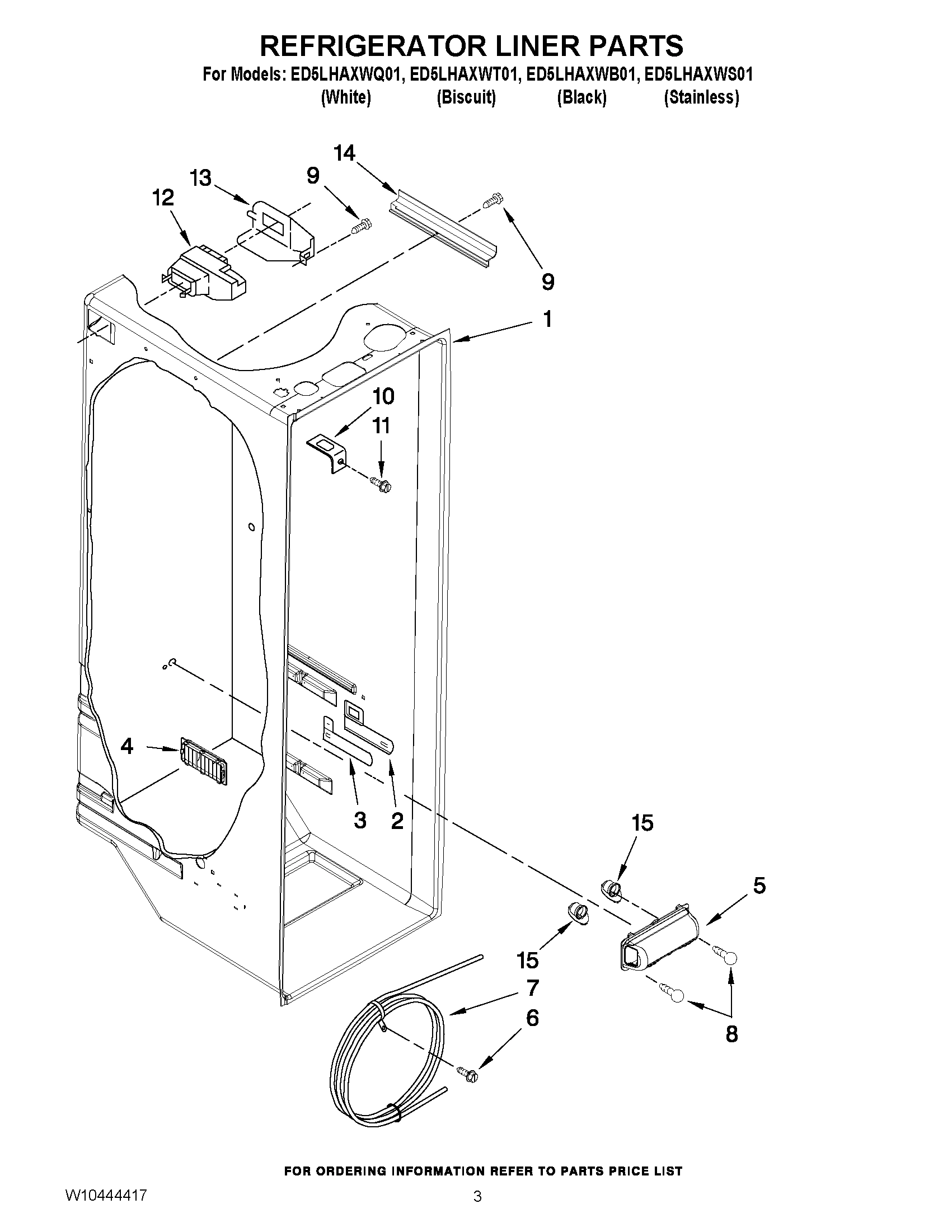 02 - REFRIGERATOR LINER PARTS