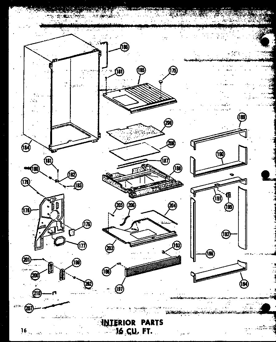 06 - INTERIOR PARTS 16 CU. FT.