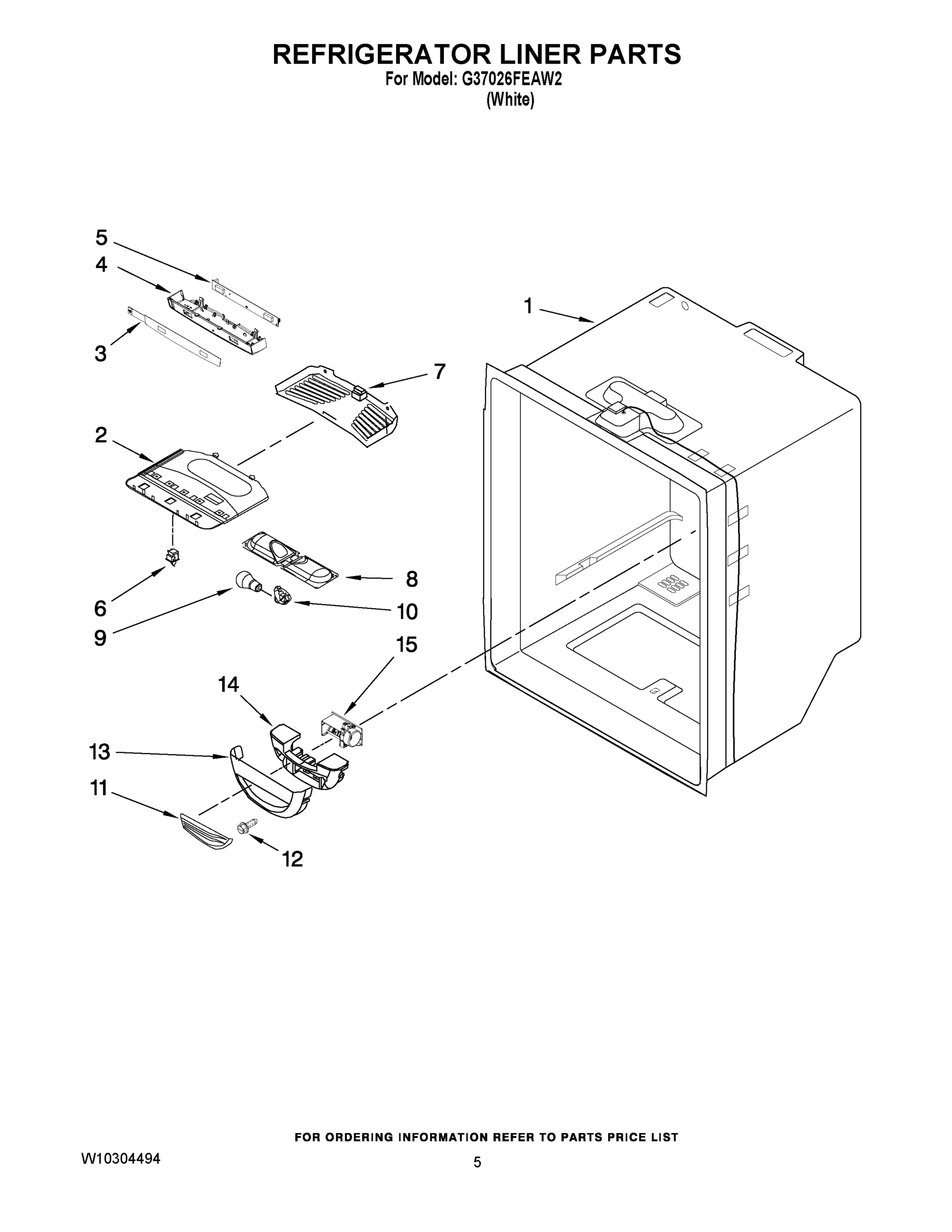 03 - REFRIGERATOR LINER PARTS