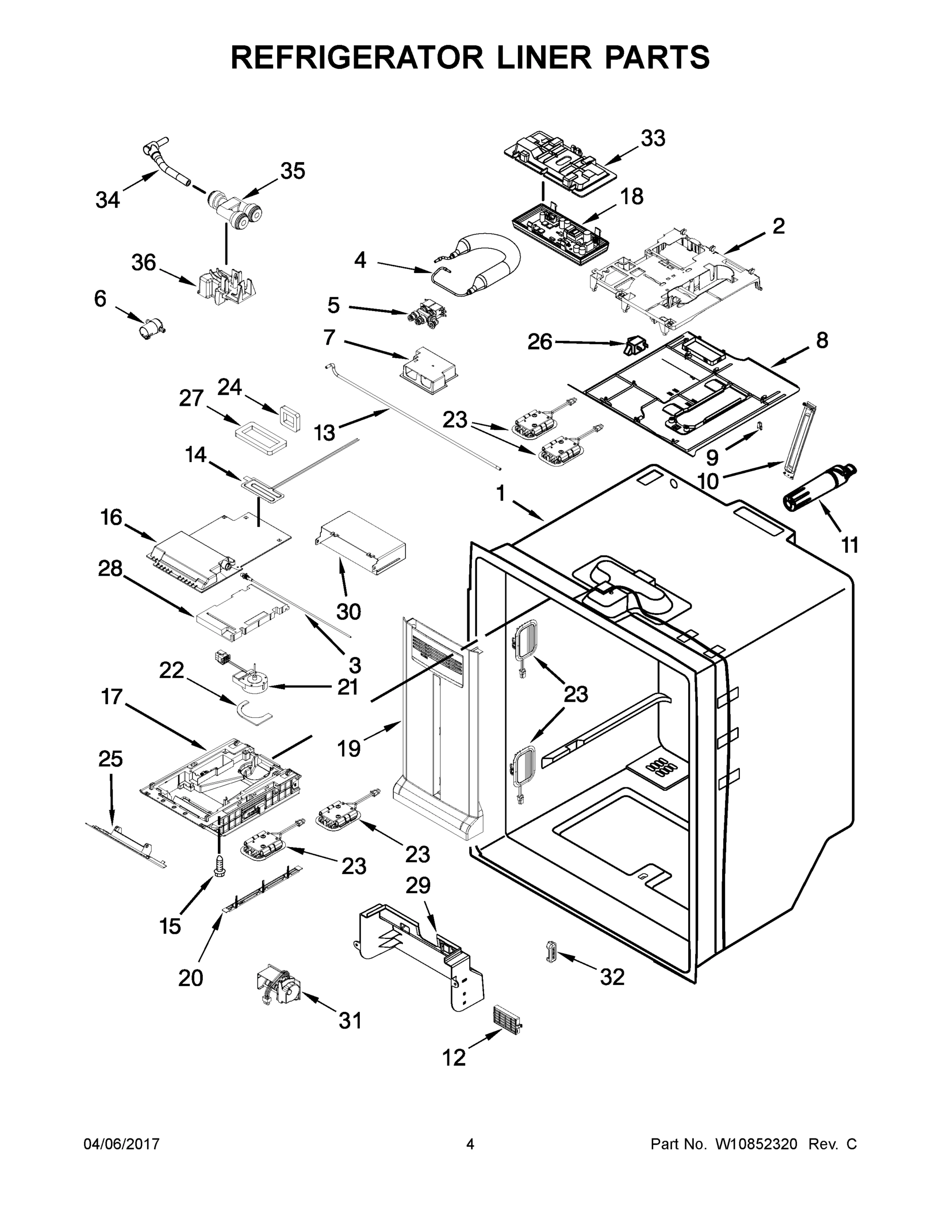 03 - REFRIGERATOR LINER PARTS