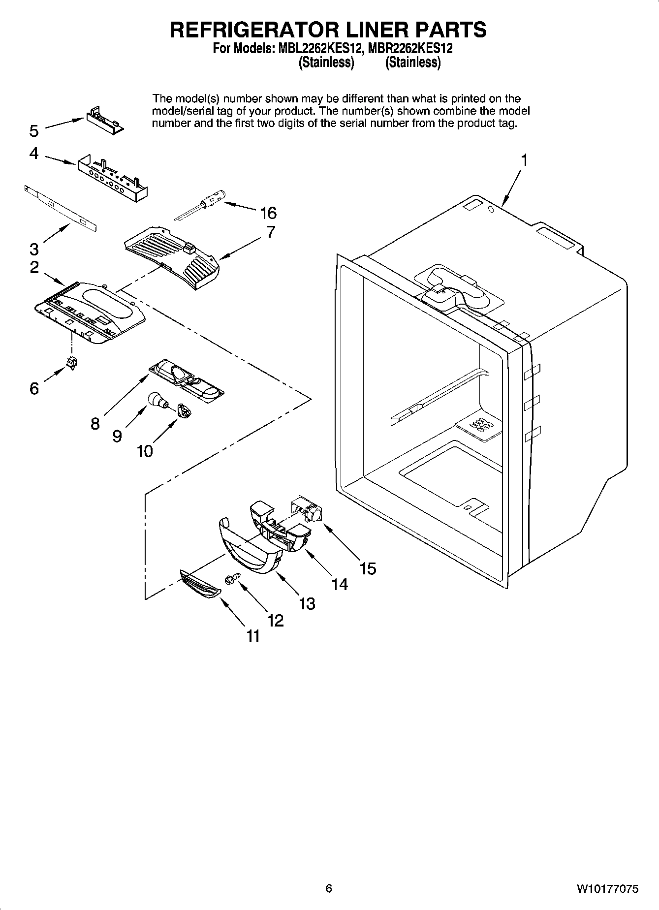04 - REFRIGERATOR LINER PARTS