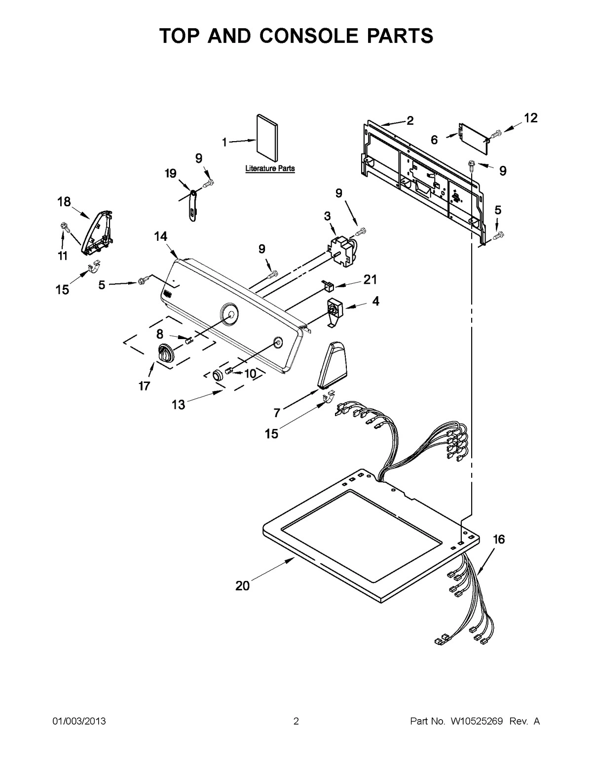 01 - TOP AND CONSOLE PARTS