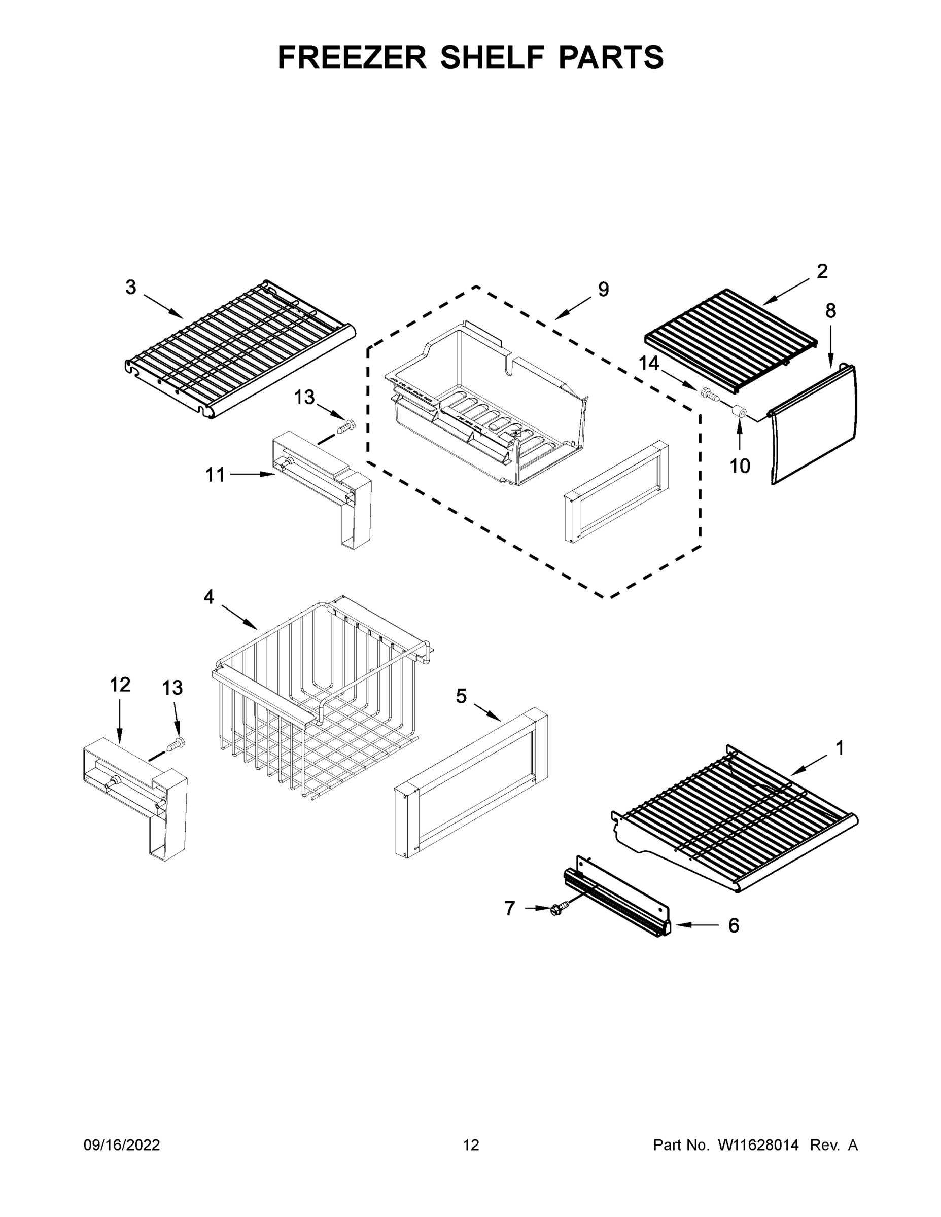 07 - FREEZER SHELF PARTS
