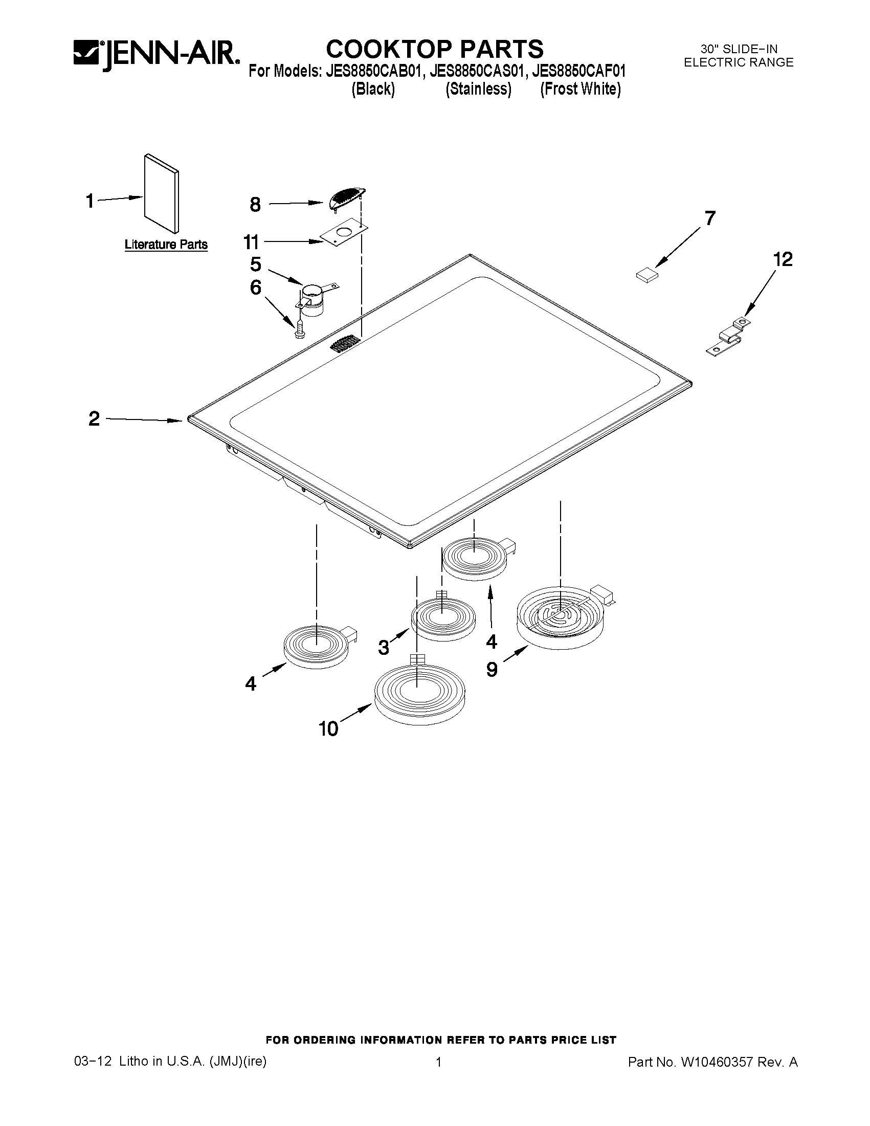 01 - COOKTOP PARTS