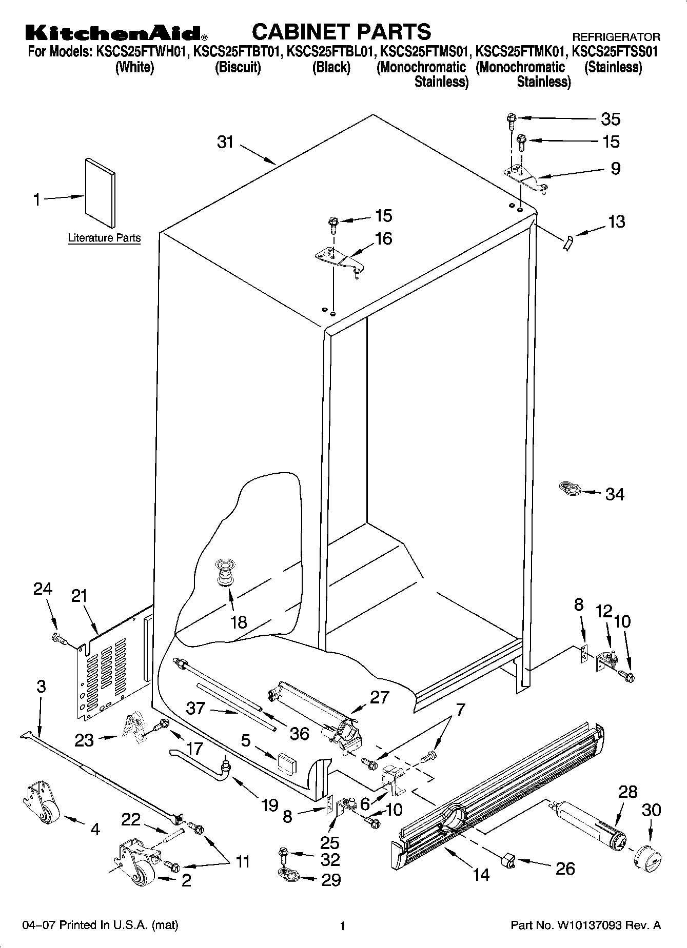 01 - CABINET PARTS
