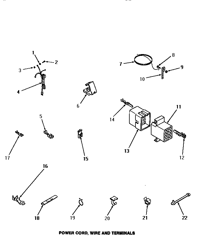 16 - POWER CORD, WIRE & TERMINALS