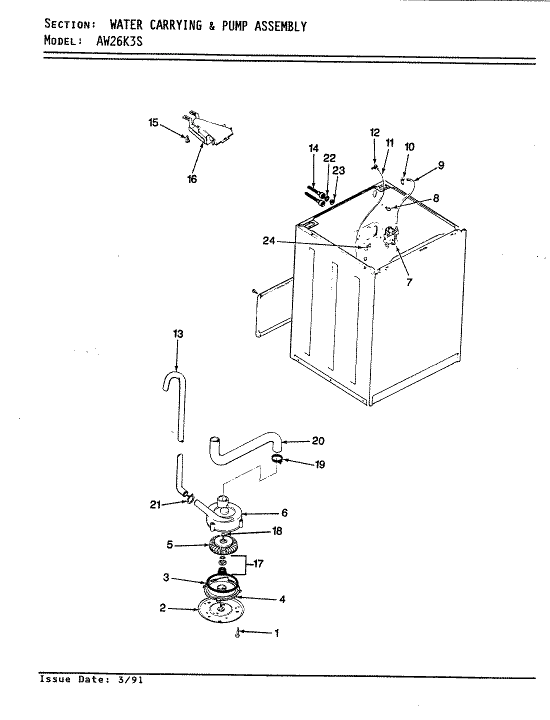 11 - WATER CARRYING & PUMP ASSY.