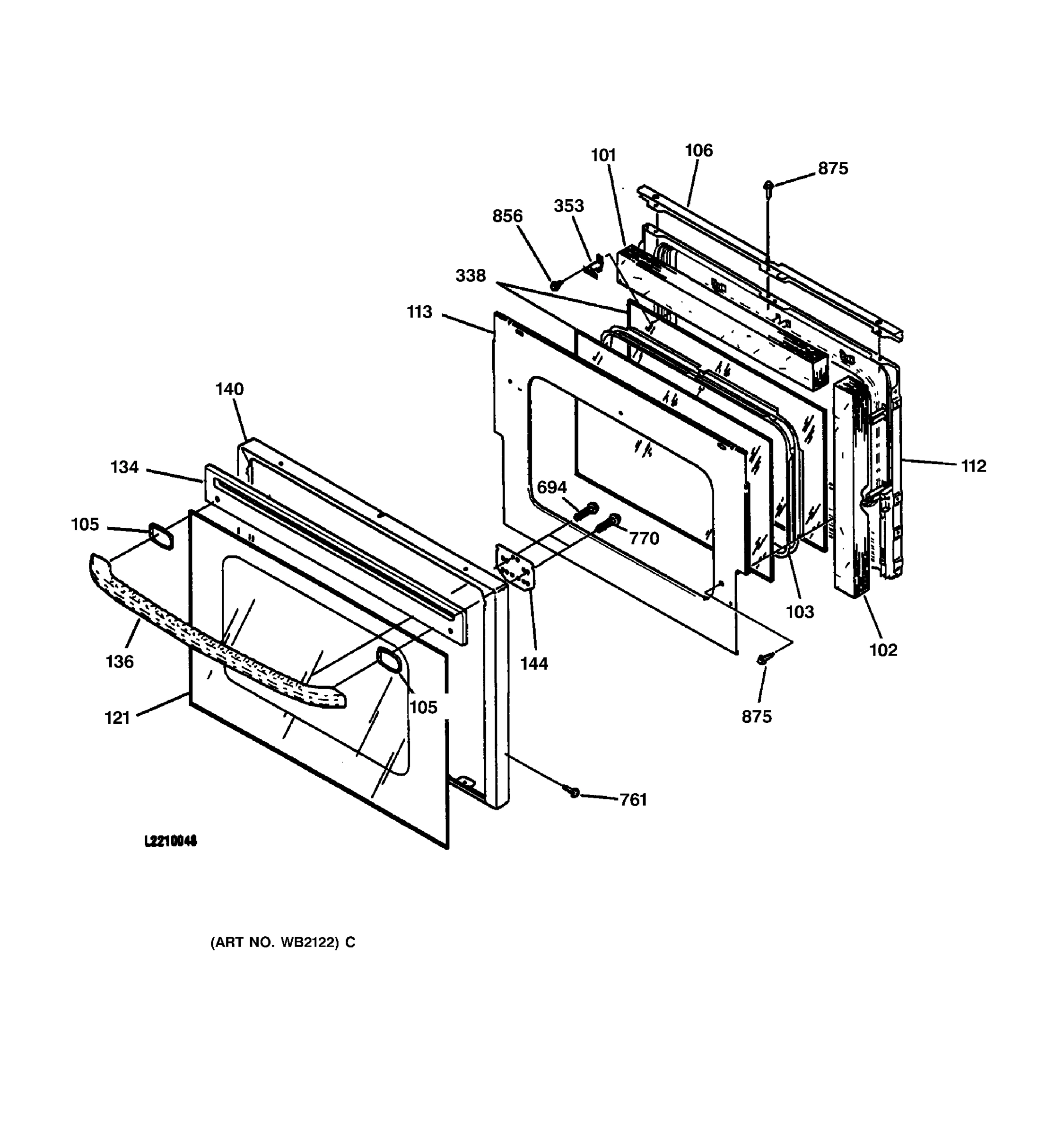 LOWER OVEN DOOR