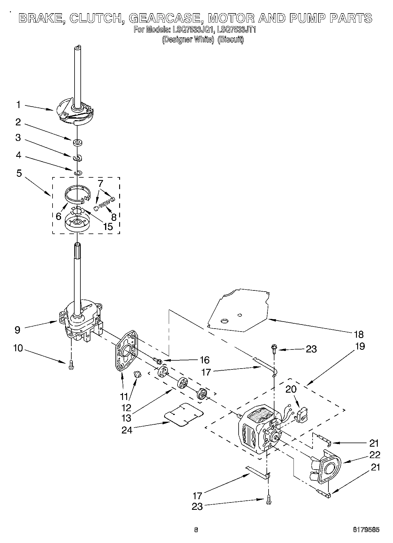 05 - BRAKE, CLUTCH, GEARCASE, MOTOR & PUMP