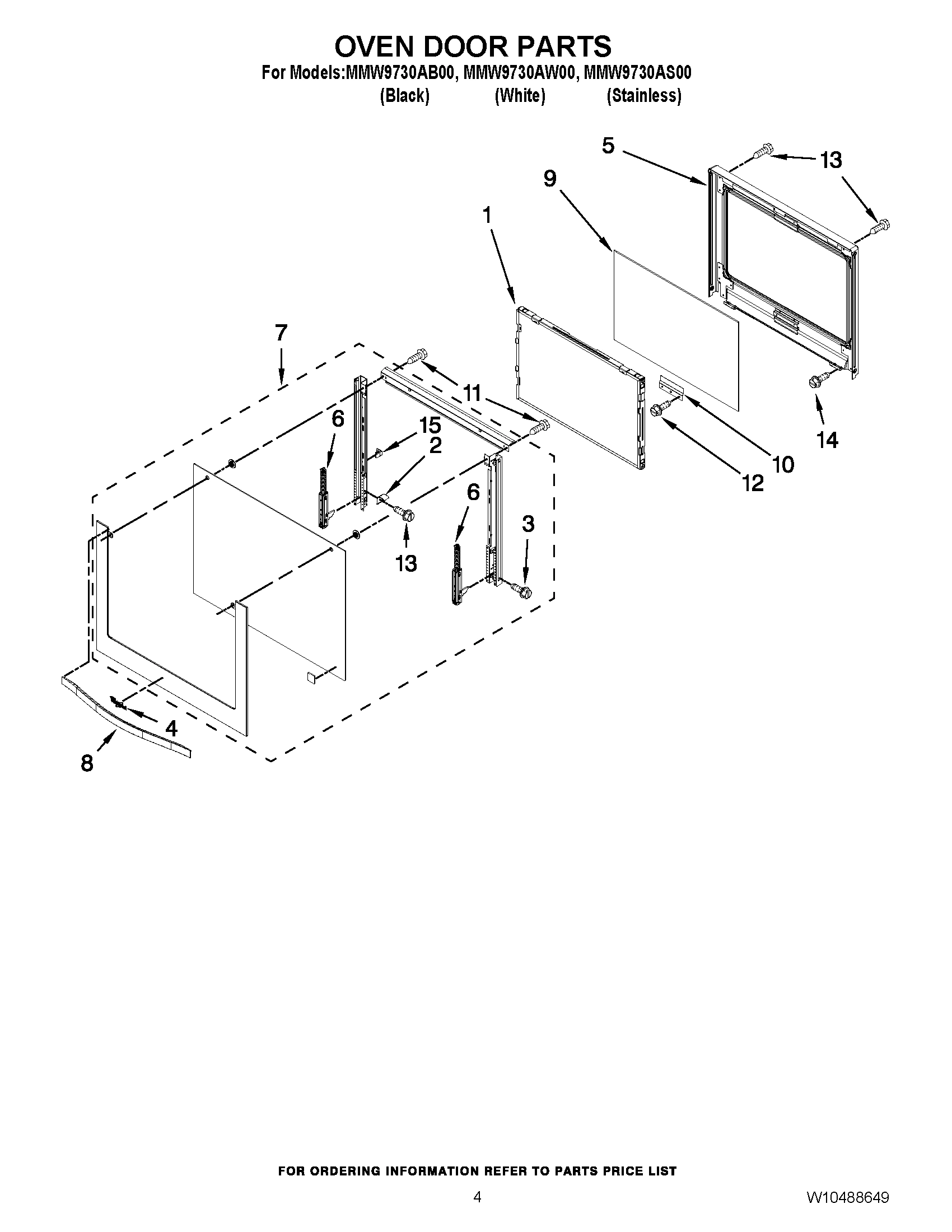 03 - OVEN DOOR PARTS
