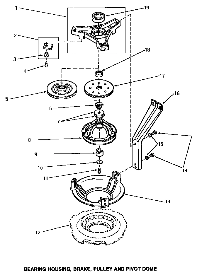 04 - BRG HSG/BRAKE/PULLEY & PIVOT DOME