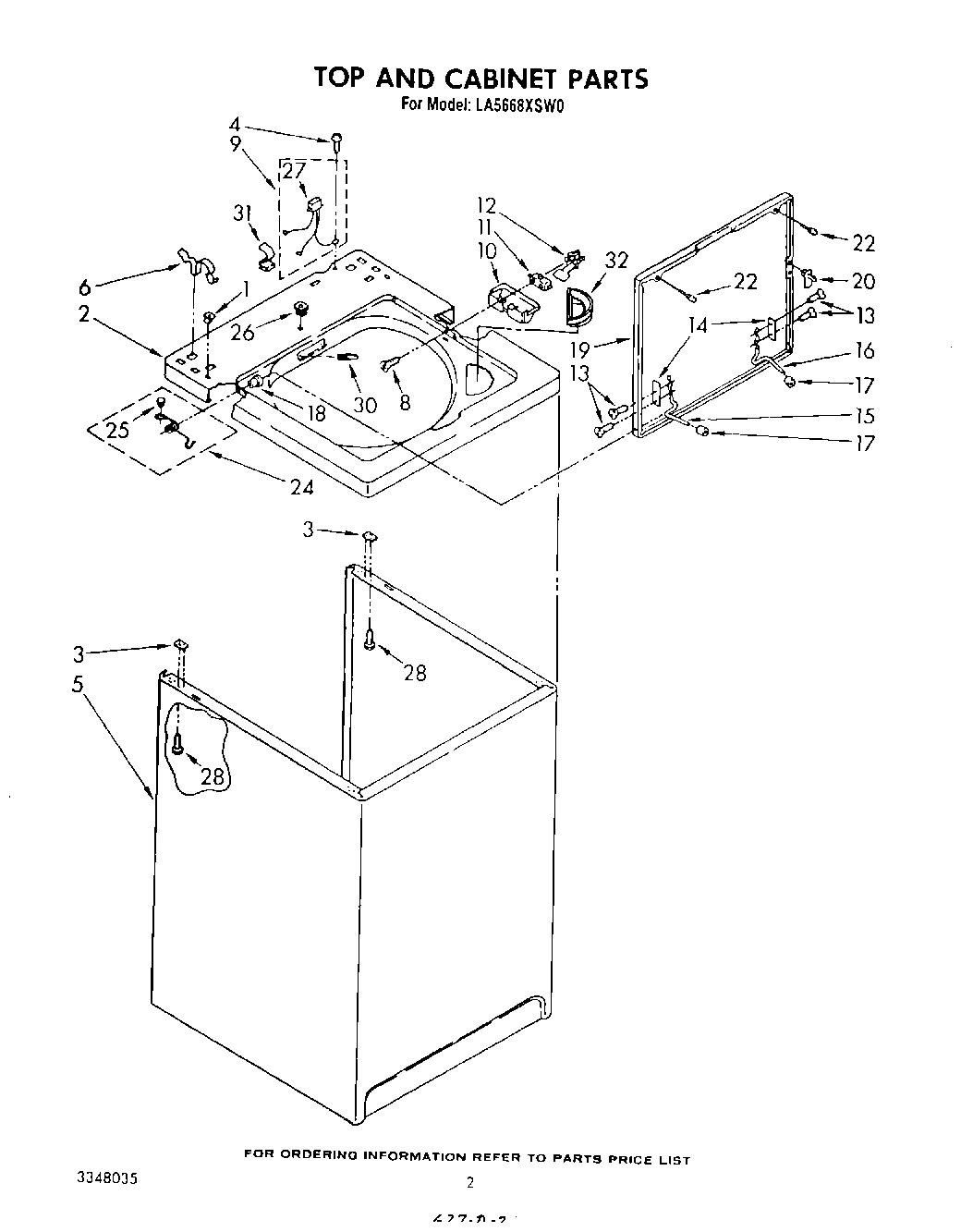 02 - TOP AND CABINET , LITERATURE AND OPTIONAL