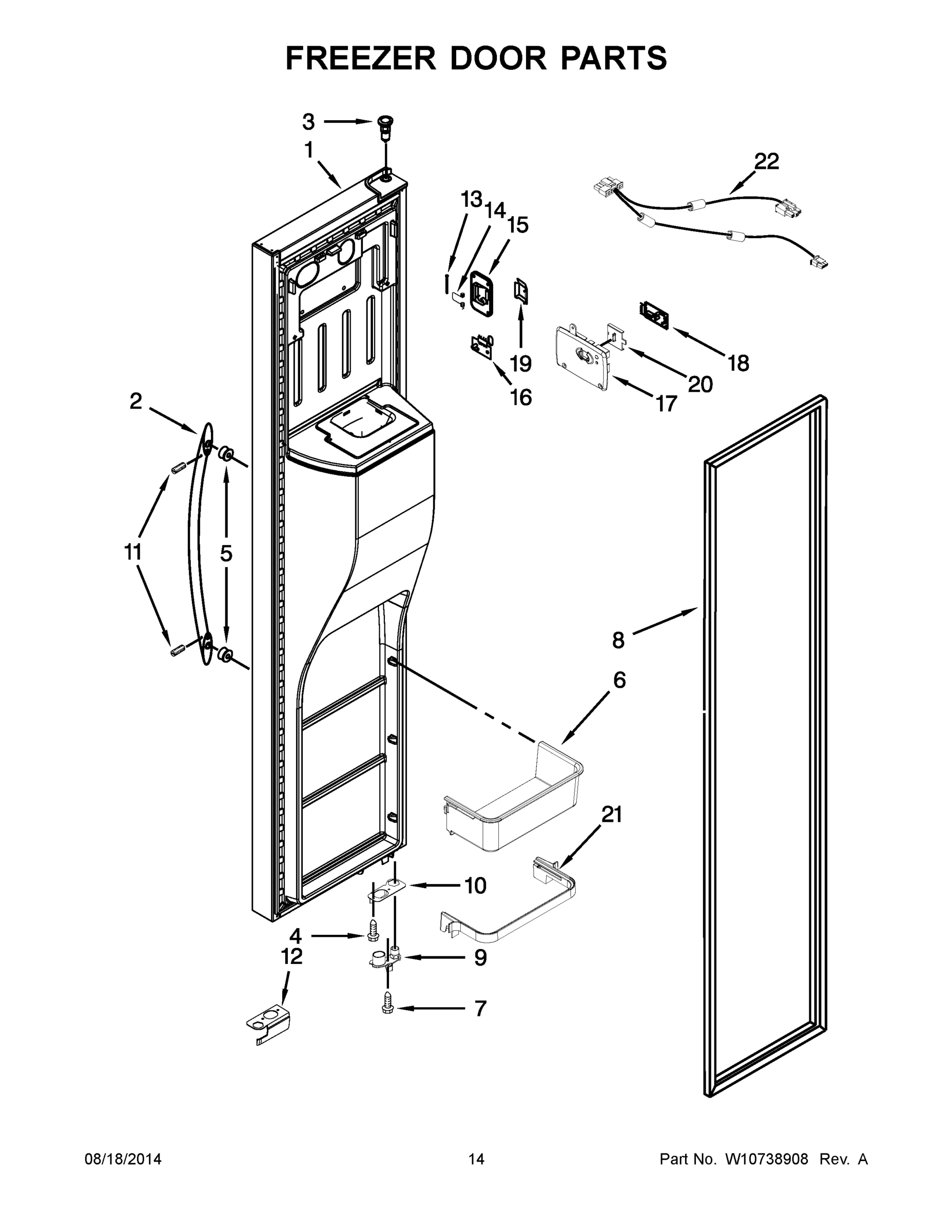 08 - FREEZER DOOR PARTS