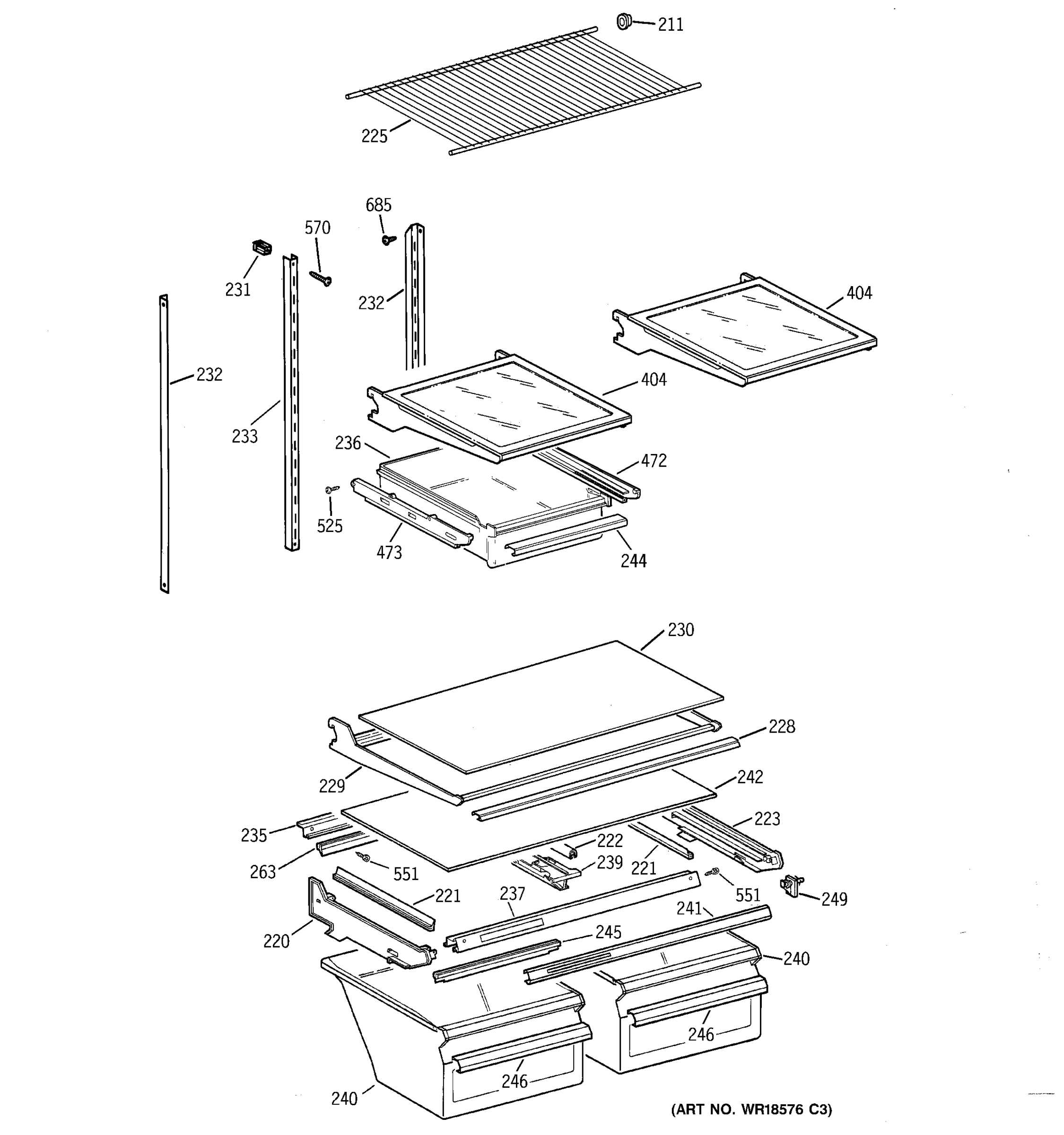 SHELVES & DRAWERS