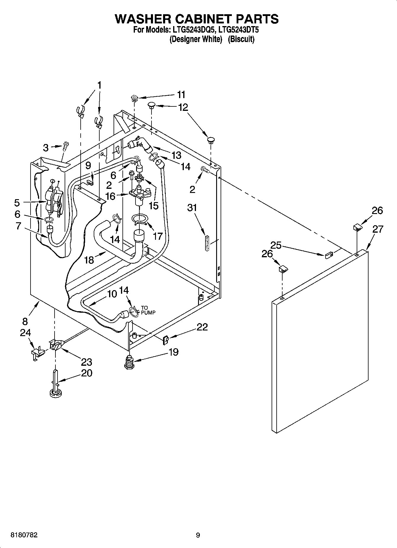 07 - WASHER CABINET PARTS