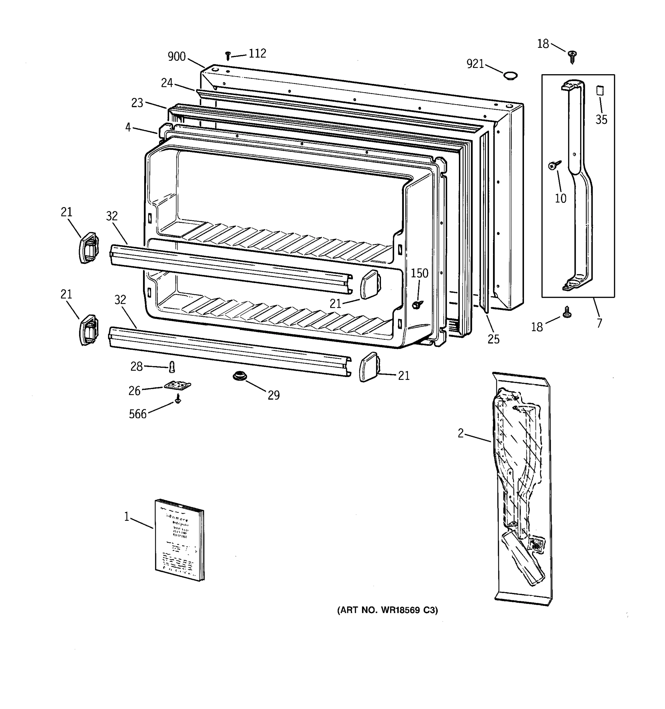 FREEZER DOOR