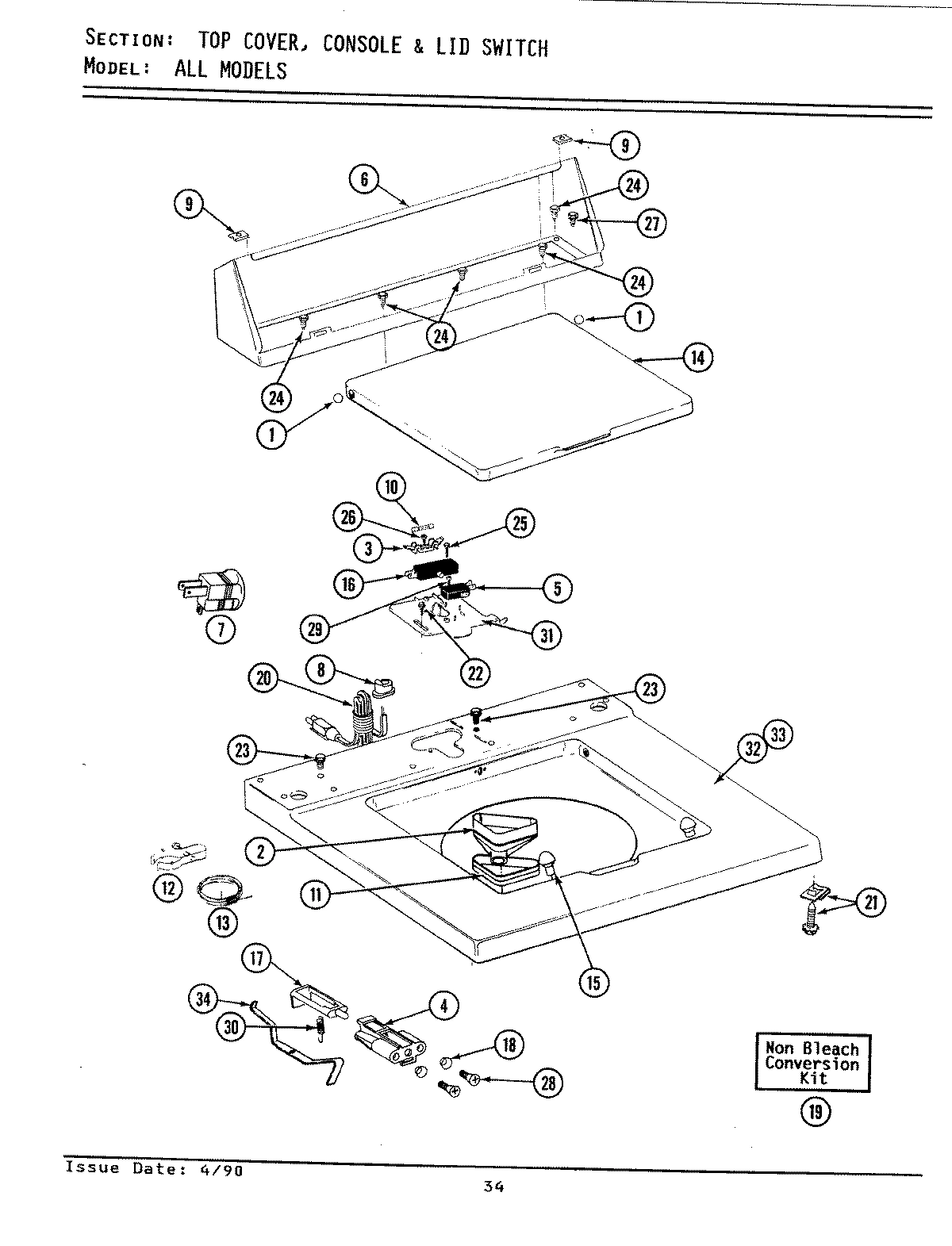 06 - TOP COVER, CONSOLE & LID SWITCH