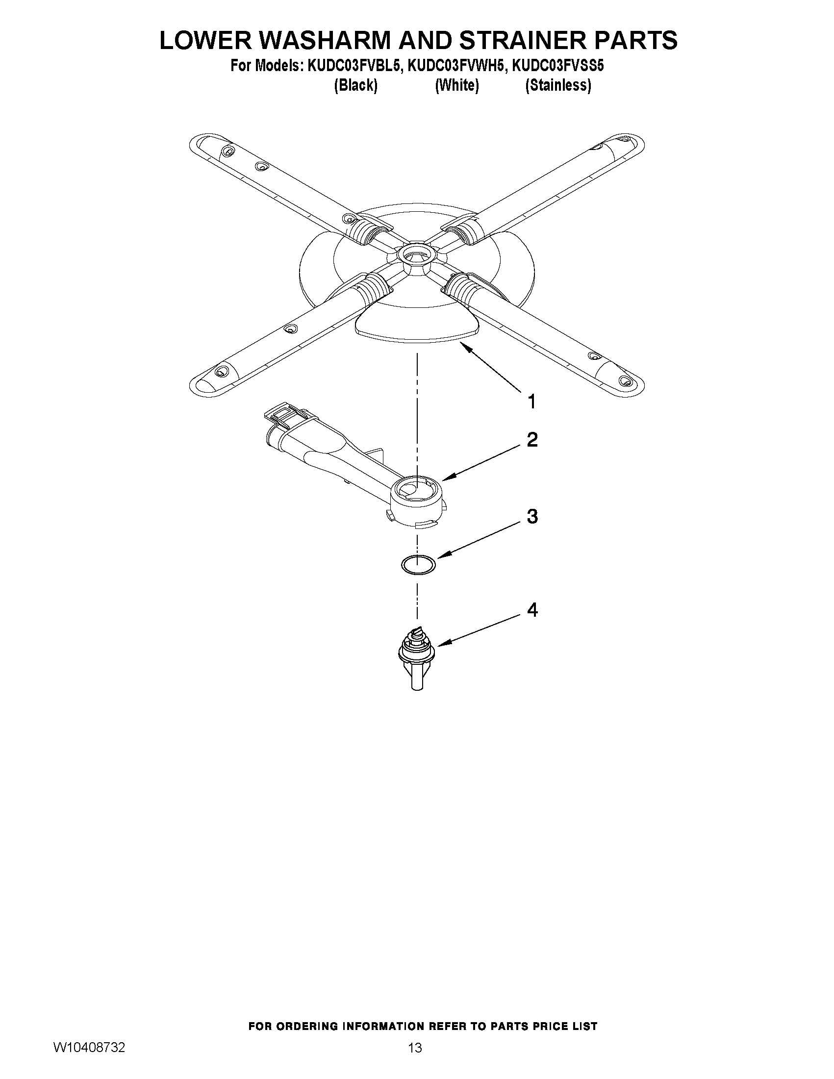 11 - LOWER WASHARM AND STRAINER PARTS