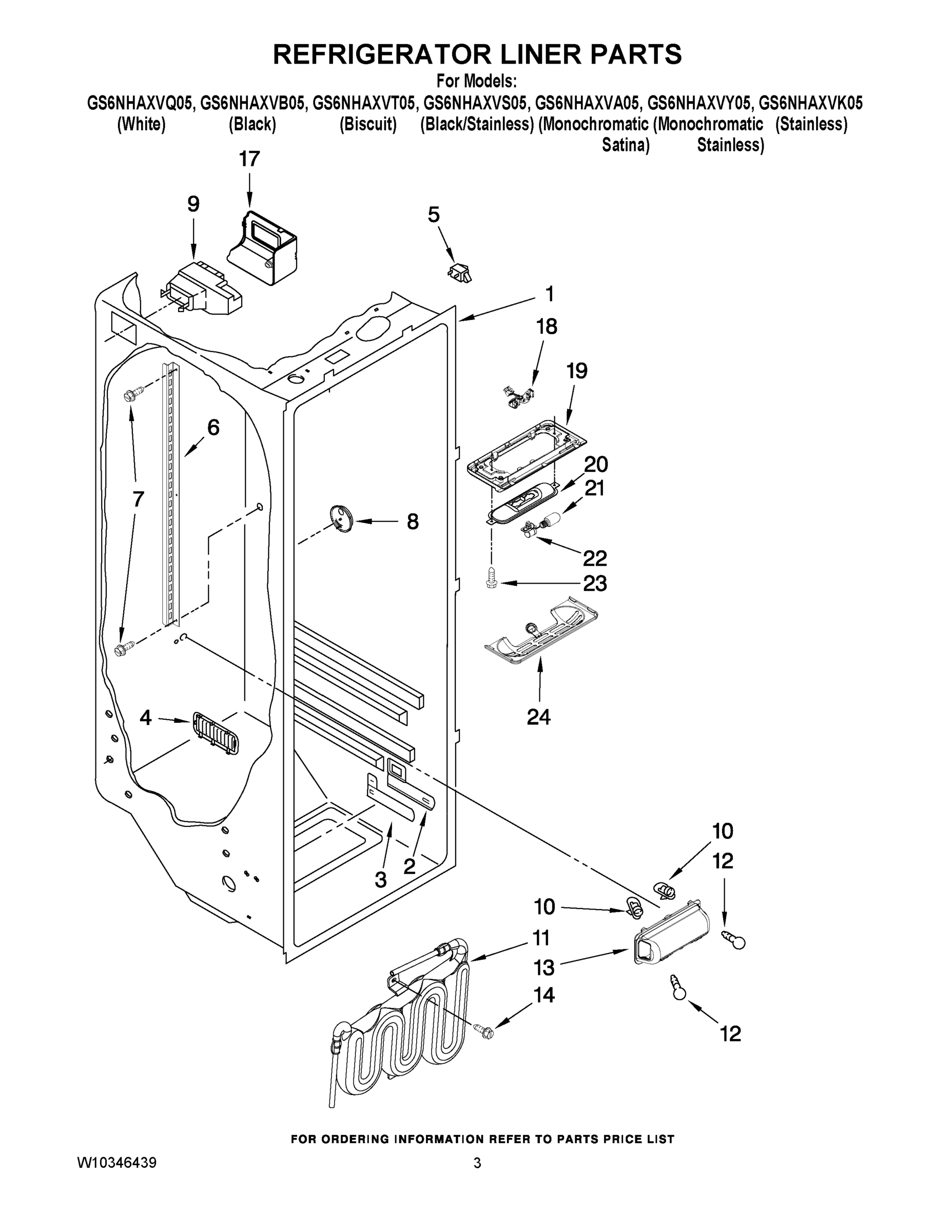02 - REFRIGERATOR LINER PARTS