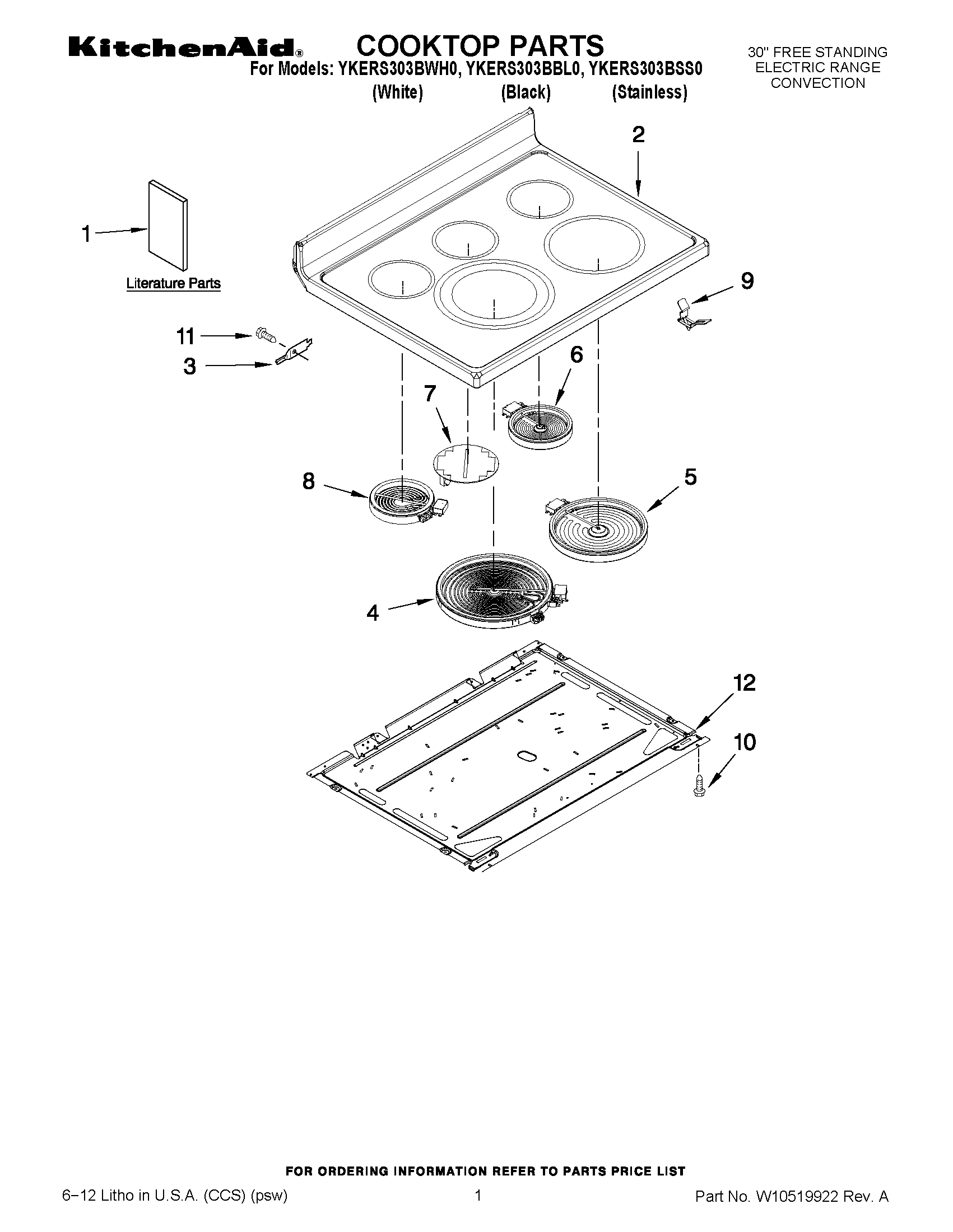 01 - COOKTOP PARTS