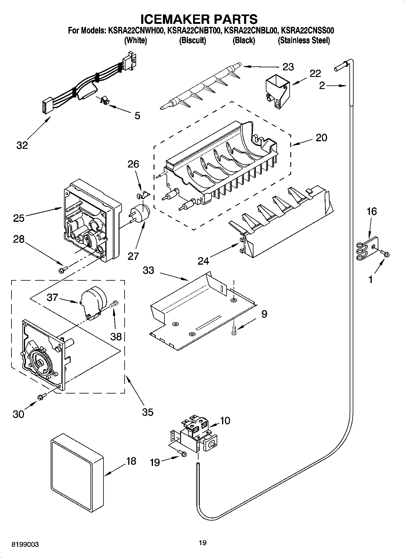 11 - ICEMAKER PARTS