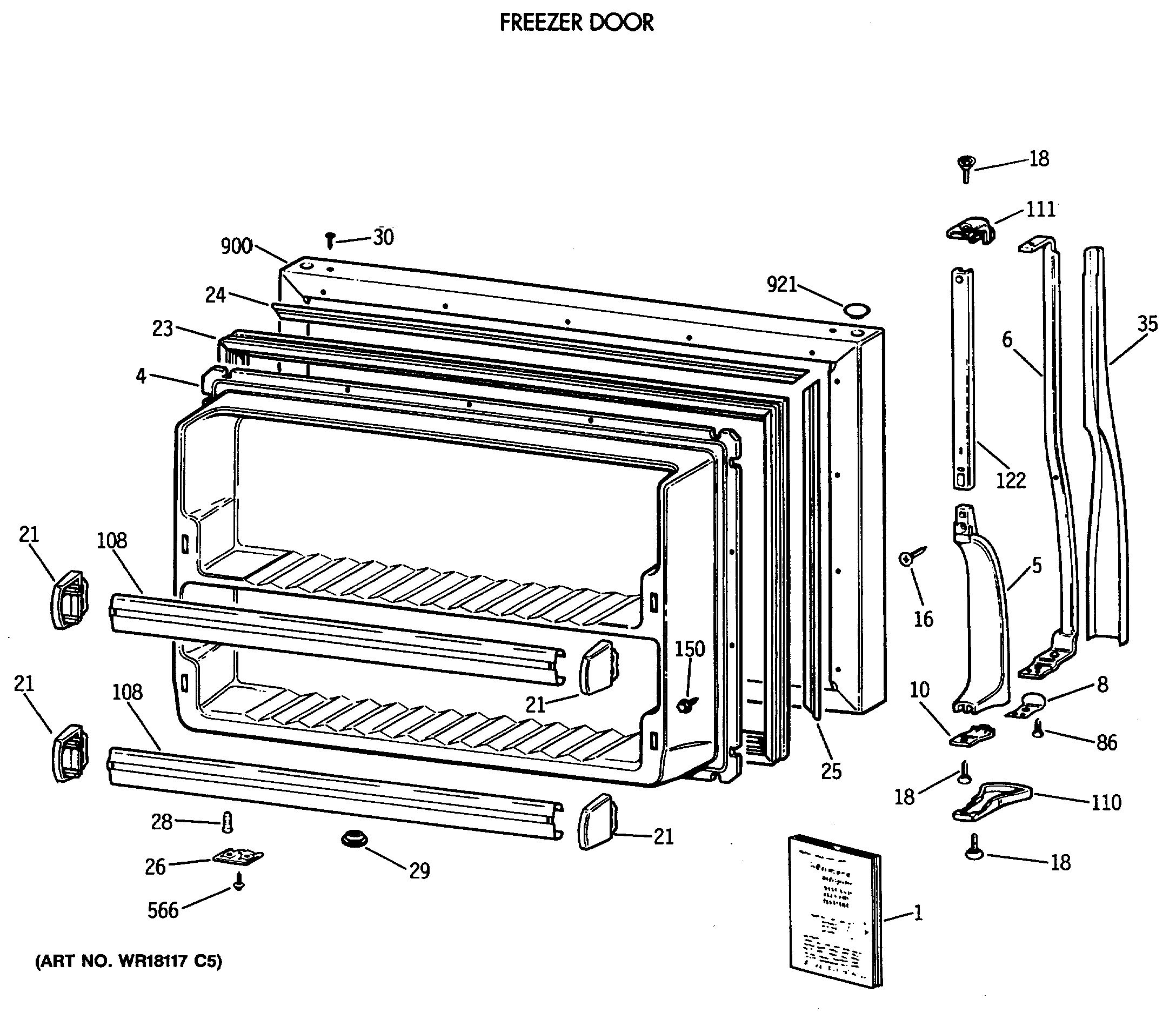 FREEZER DOOR