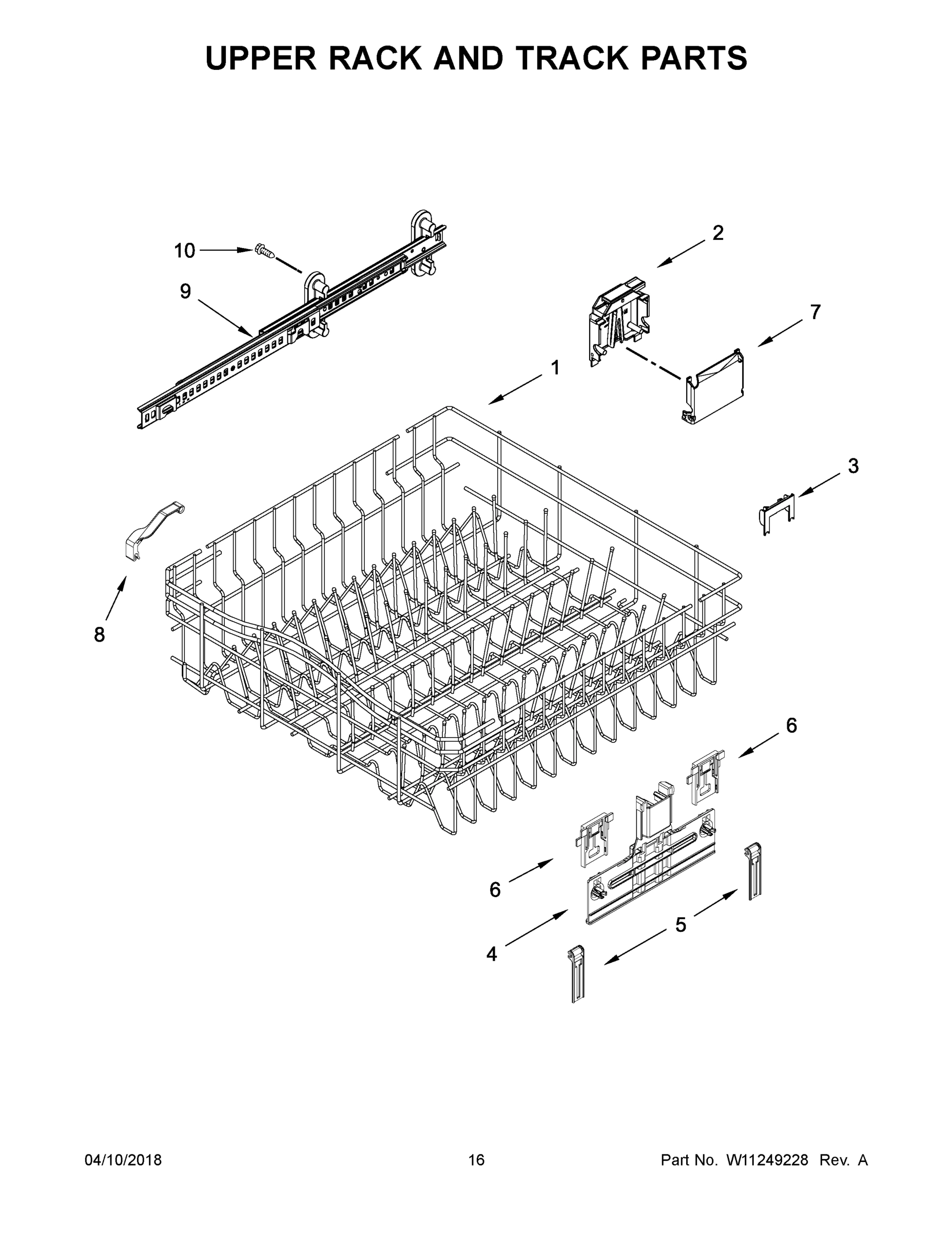 09 - UPPER RACK AND TRACK PARTS