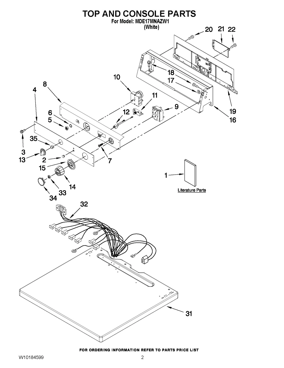 01 - TOP AND CONSOLE PARTS