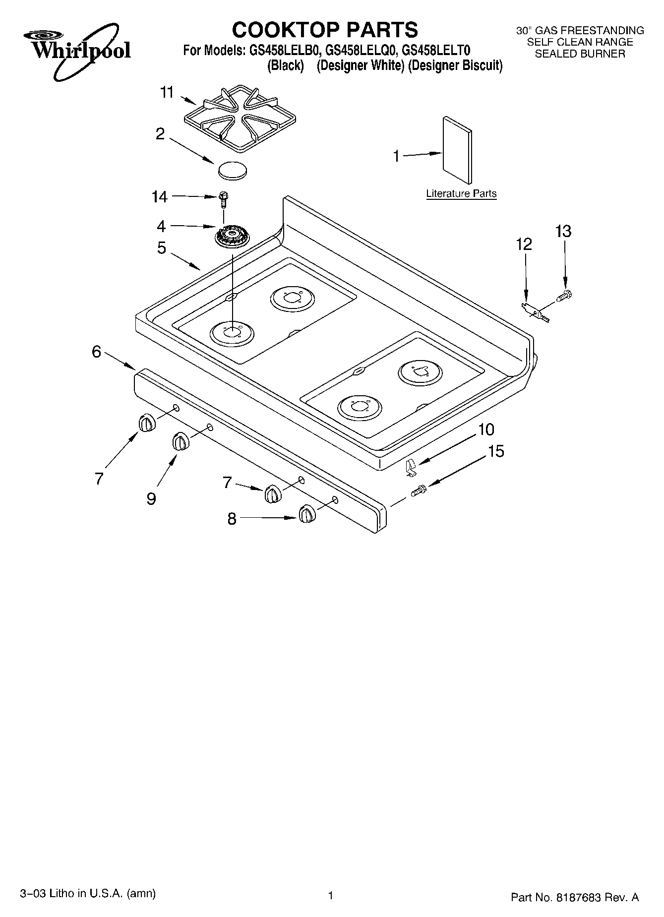 01 - COOKTOP PARTS