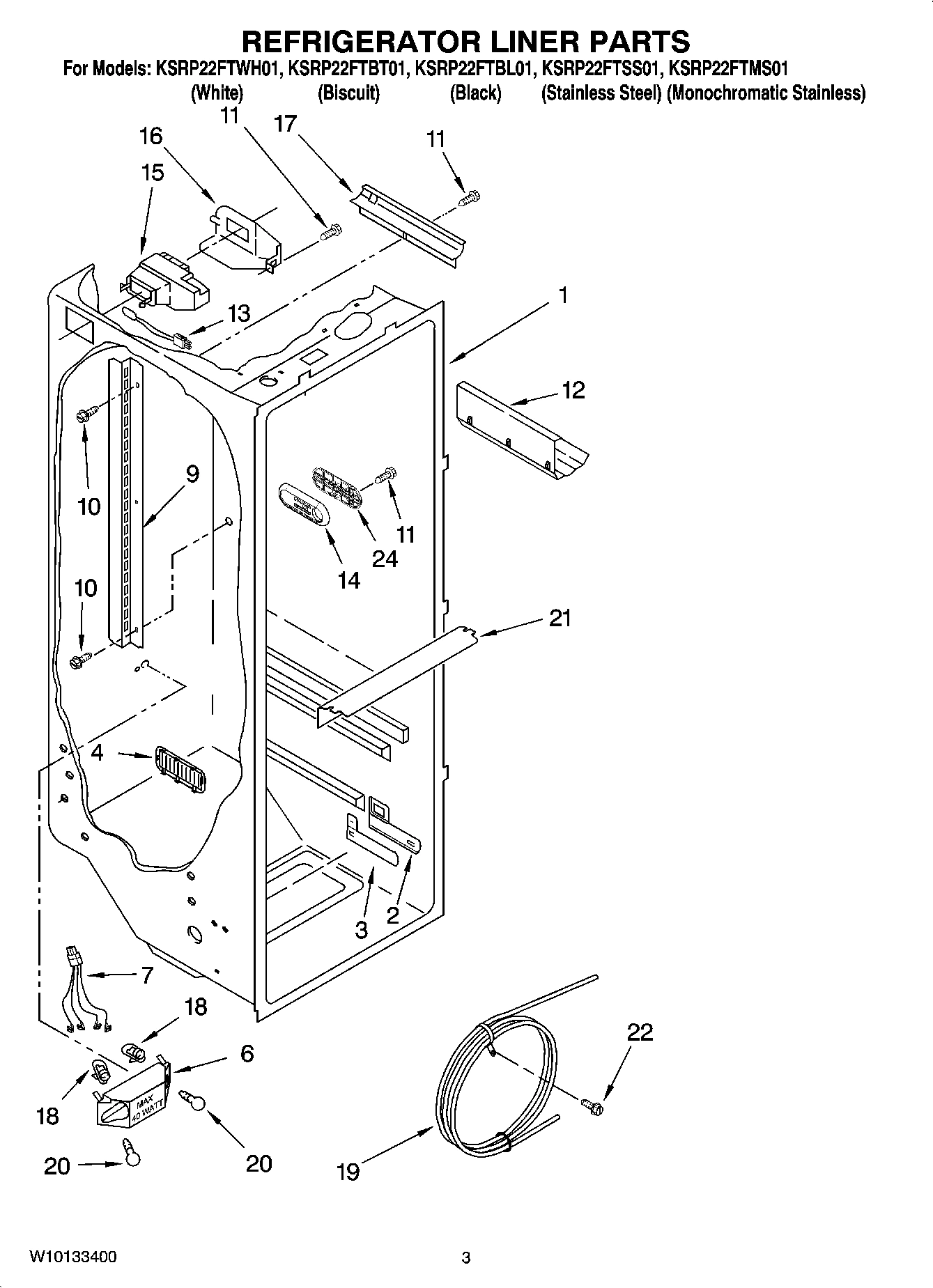 02 - REFRIGERATOR LINER PARTS