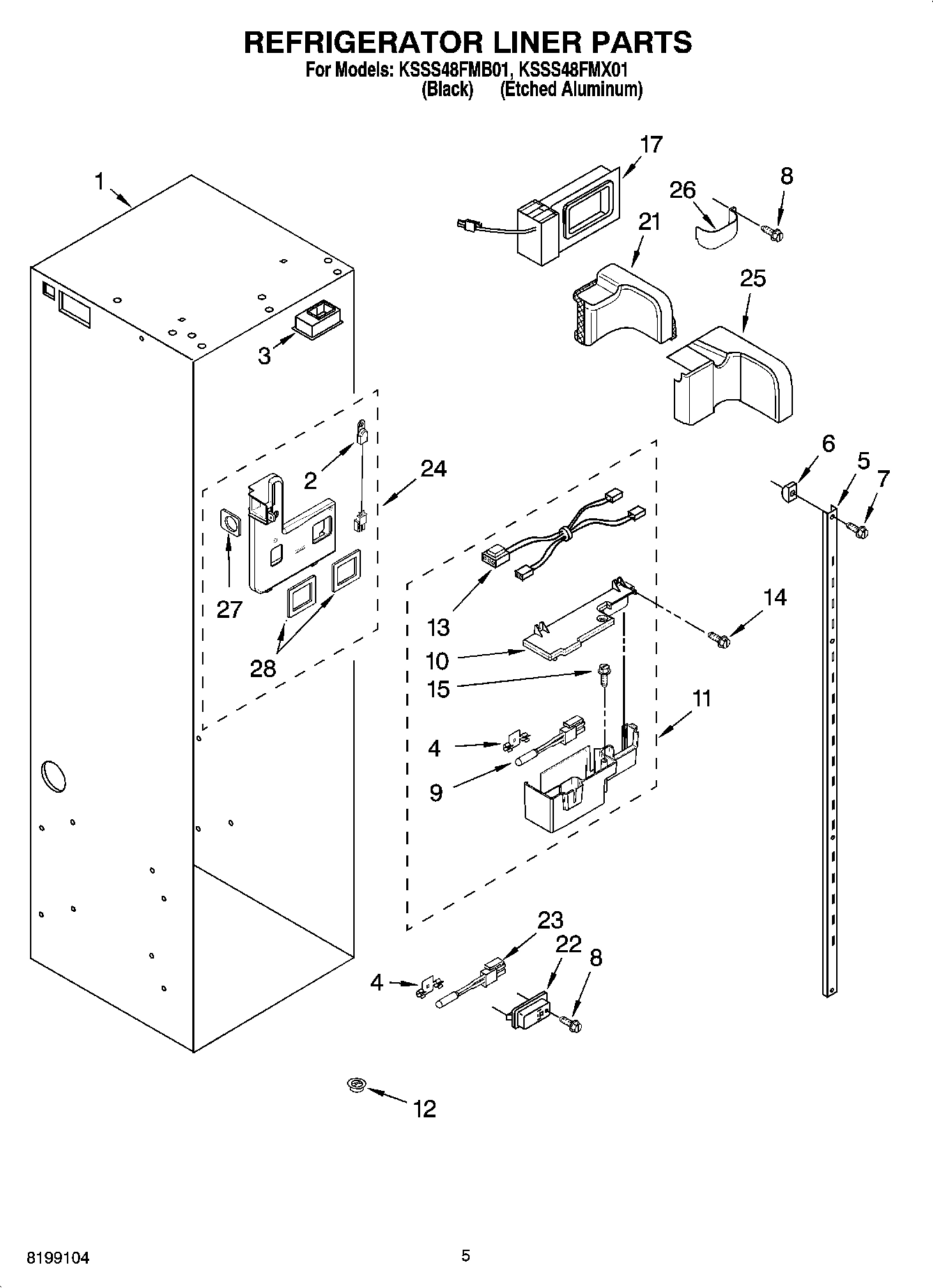 04 - REFRIGERATOR LINER PARTS