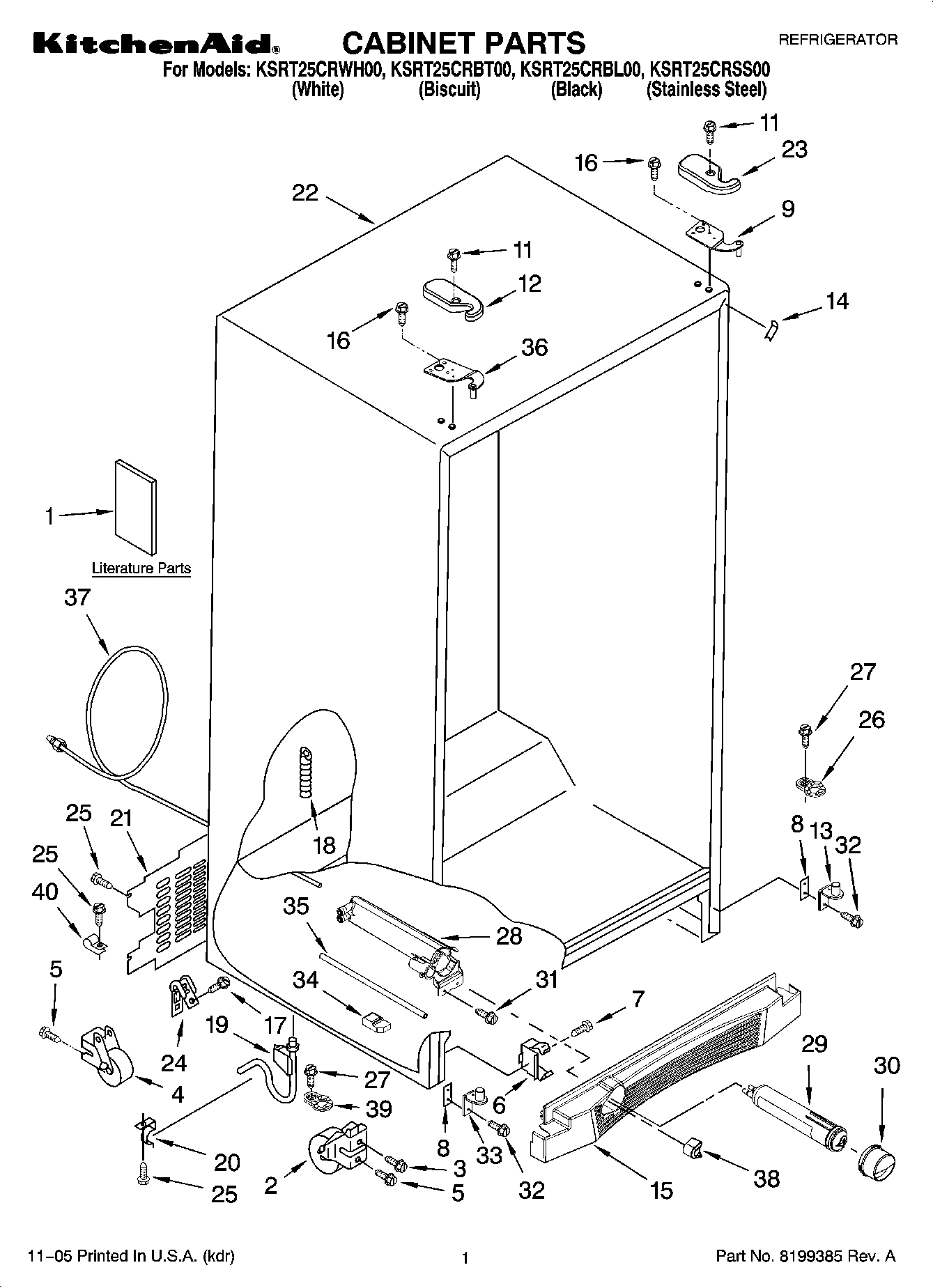 01 - CABINET PARTS