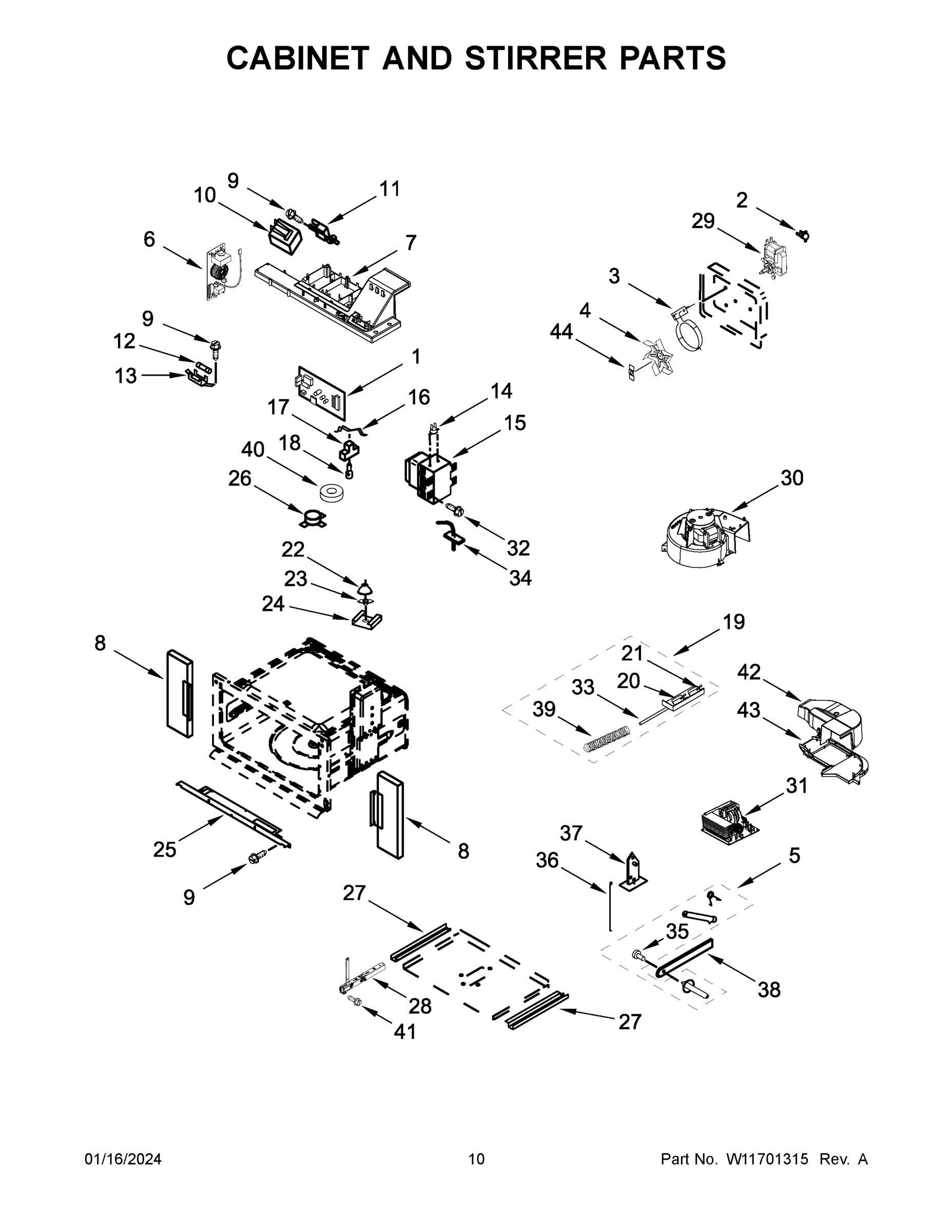 06 - CABINET AND STIRRER PARTS