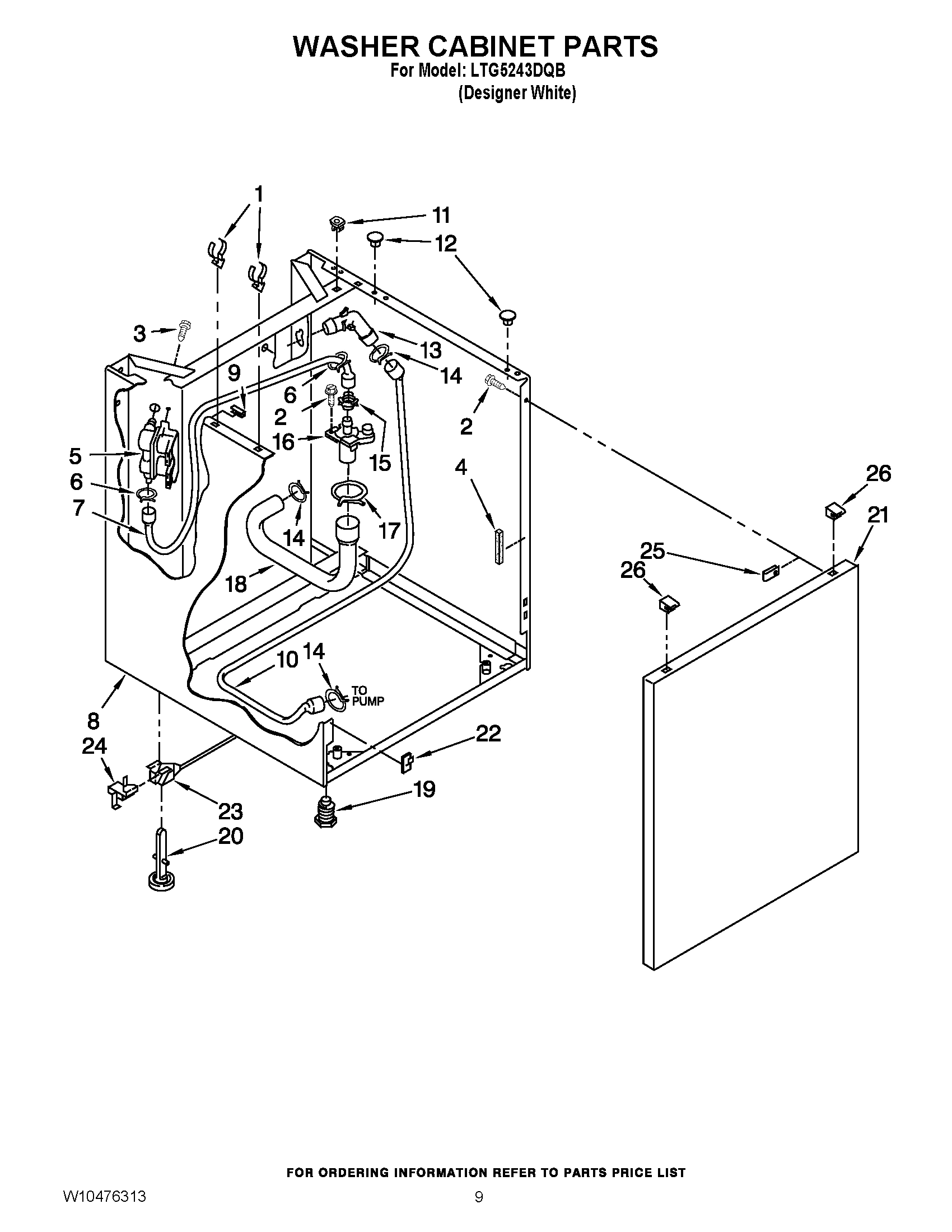 07 - WASHER CABINET PARTS
