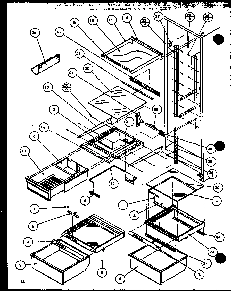 14 - REF SHELVING AND DRAWERS