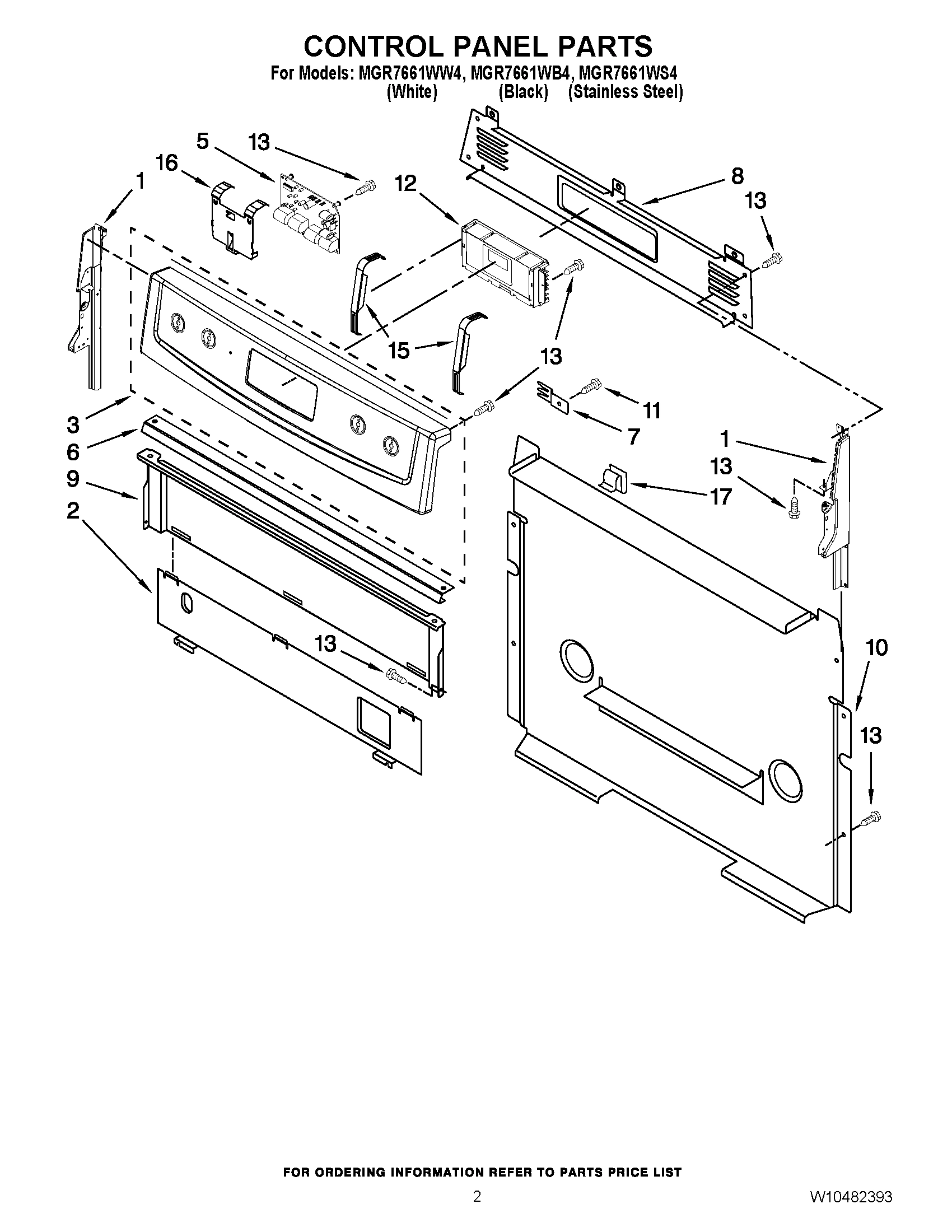 02 - CONTROL PANEL PARTS