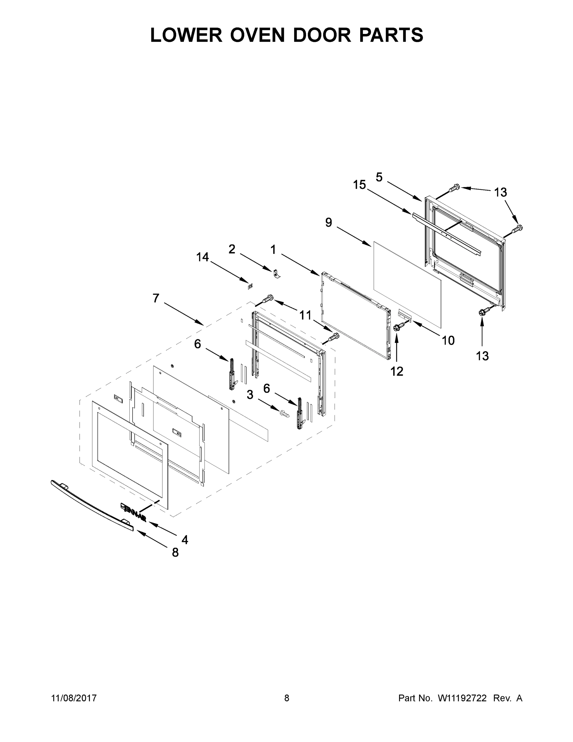 05 - LOWER OVEN DOOR PARTS