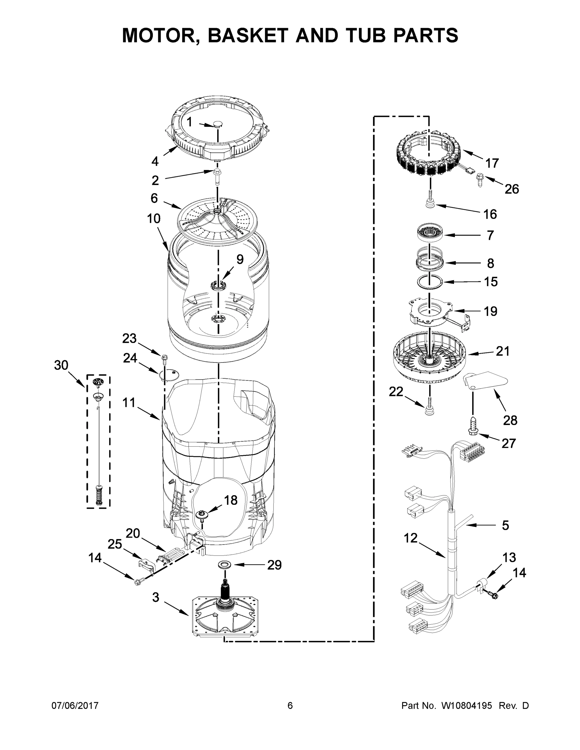04 - MOTOR, BASKET AND TUB PARTS
