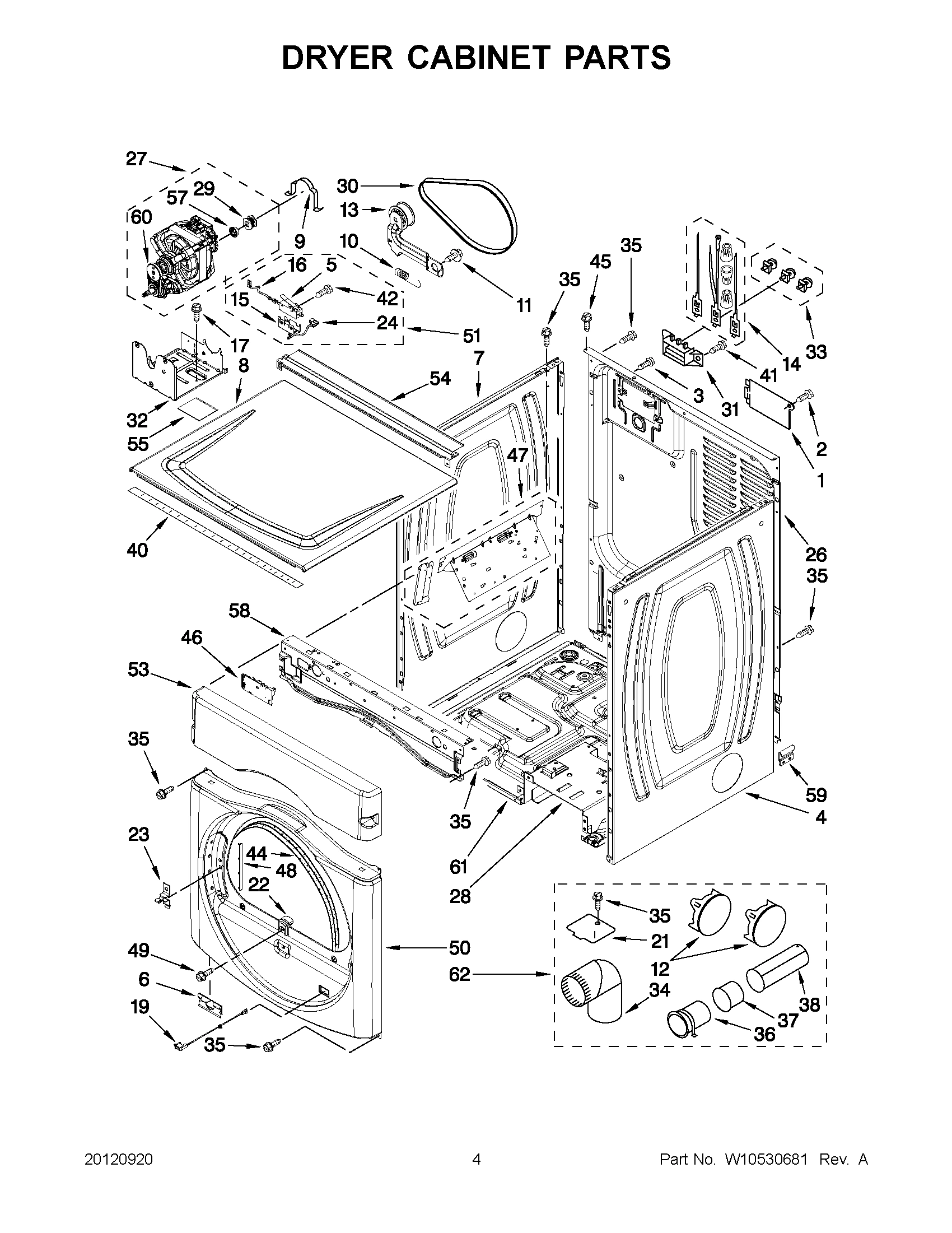 02 - DRYER CABINET PARTS