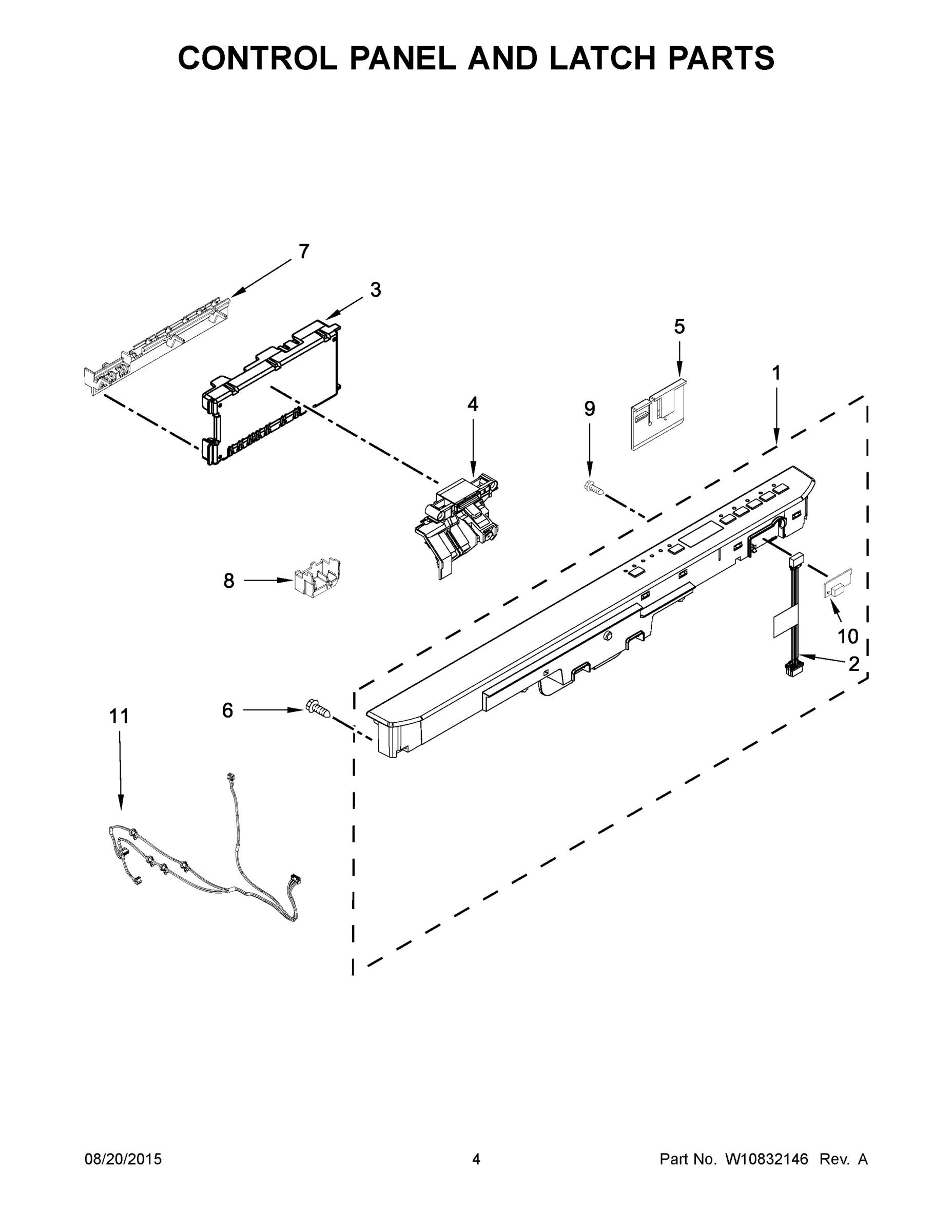 03 - CONTROL PANEL AND LATCH PARTS